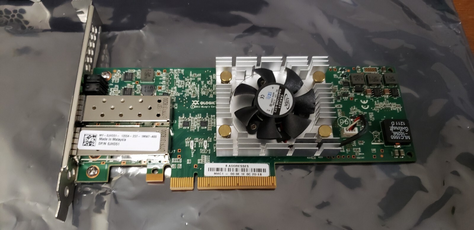 Dell QLogic QLE8262-CU-DEL, 10GbE SFP+, 2-Port PCIe, 2.0 x8 SFF CNA Adapter Card