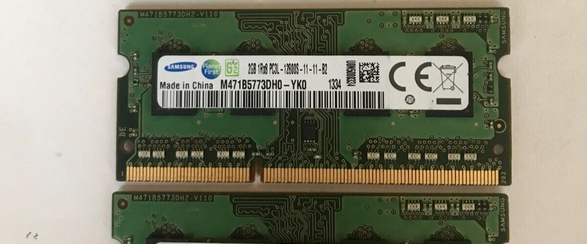 Samsung M471B5773DH0-YK0 2GB DDR3 1333 MHz DDR3 SDRAM Laptop Memory