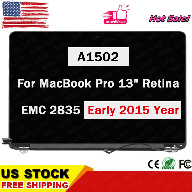 For MacBook Pro Retina A1502 2015 LCD Replacement Screen 13.3″ Complete Assembly