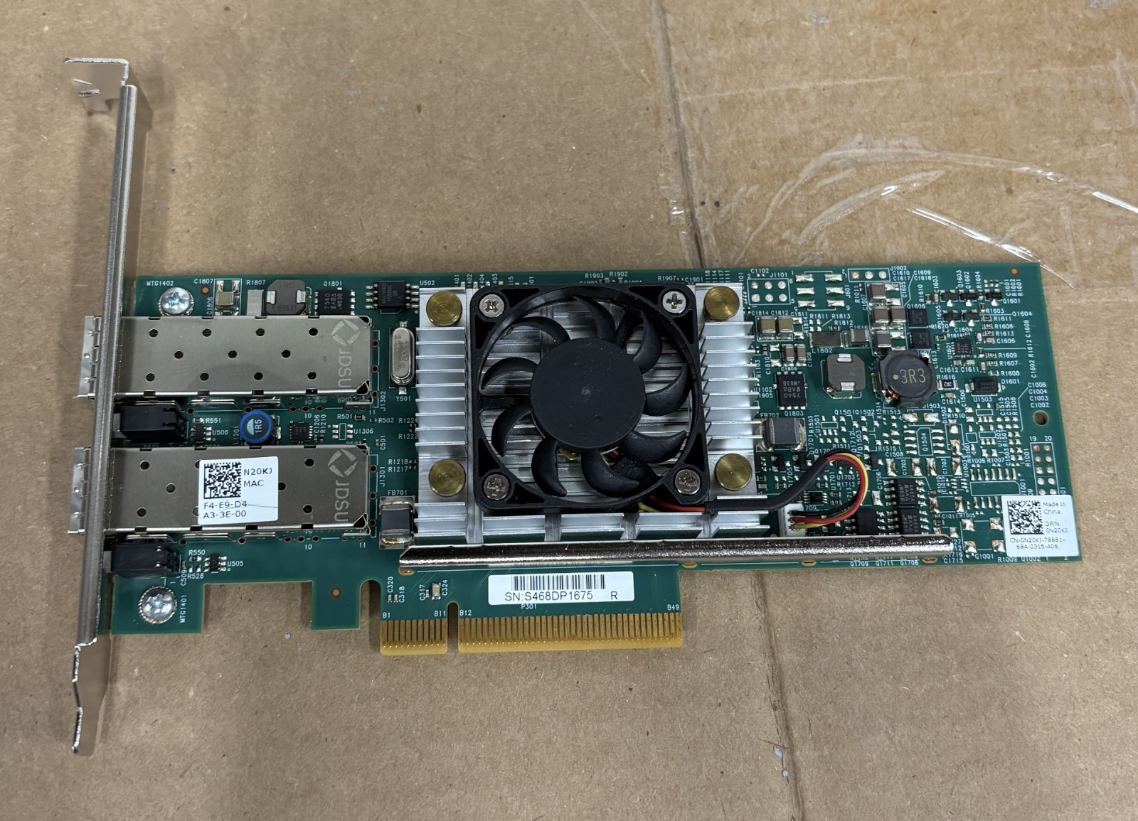 (LOT OF 2) DELL BROADCOM 57810S PCI-E DUAL PORT ADAPTER / N20KJ