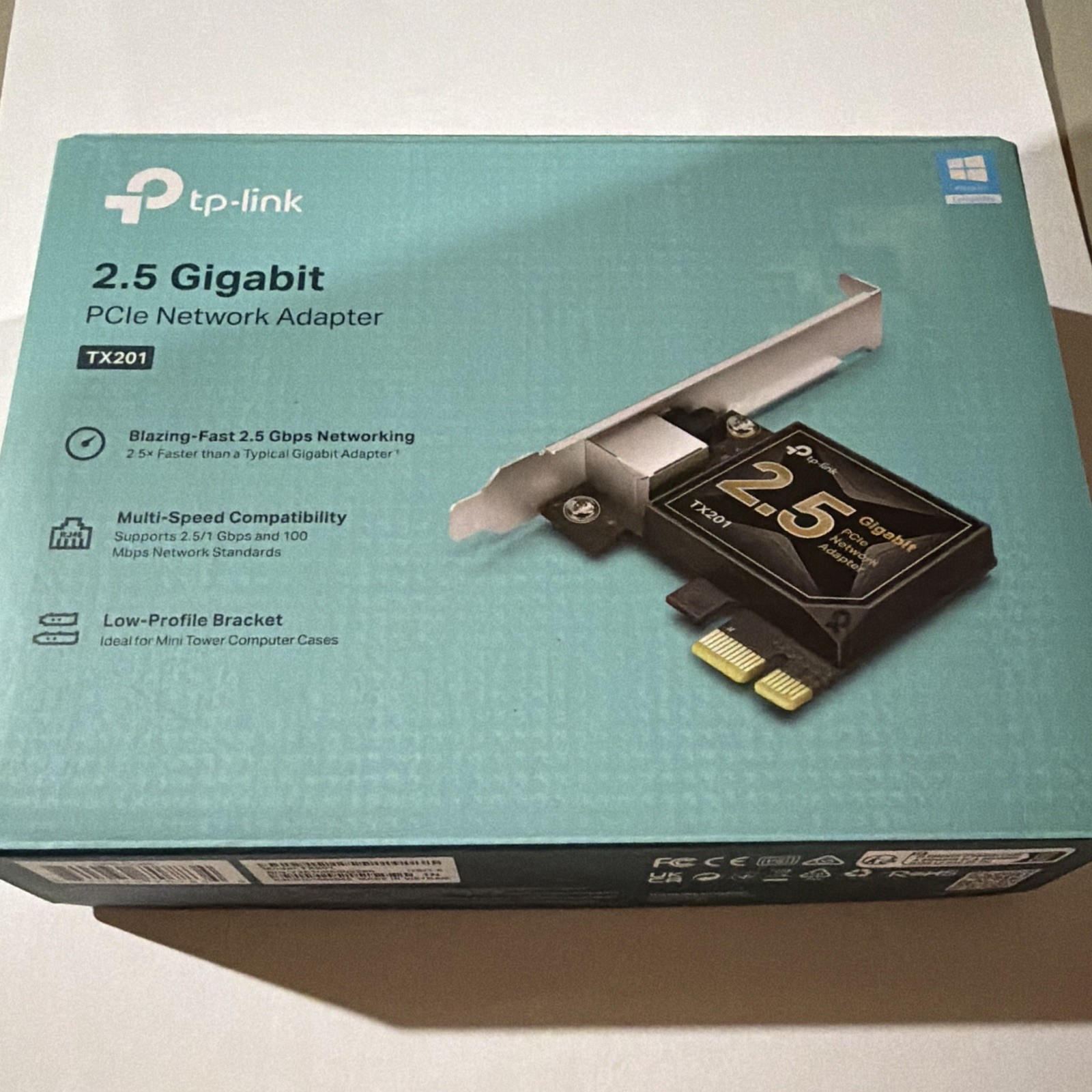 TP-LINK TX201 2.5GbE PCIe Network Adapter PCI Express x1 RJ-45 1-Port