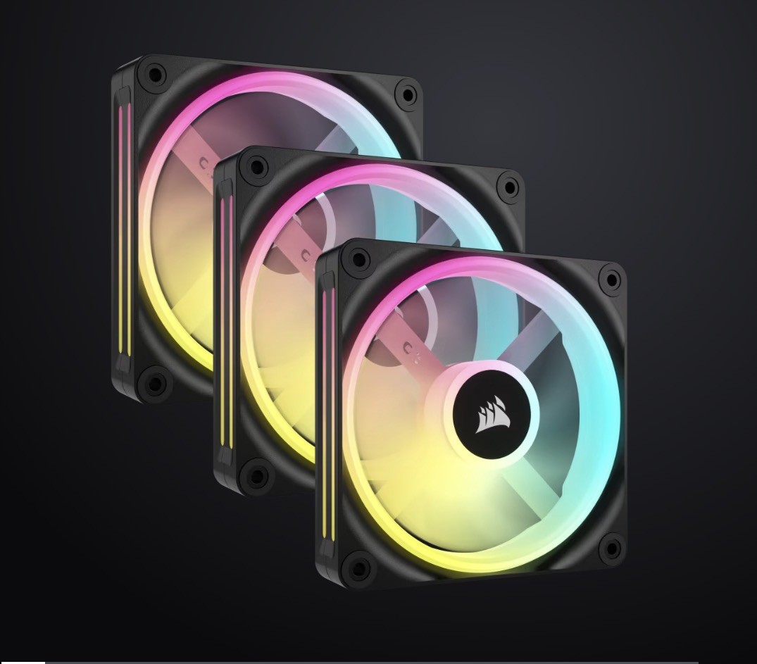 CORSAIR RGB iCUE LINK QX120 120mm Magnetic Dome RGB PC Case Fan Starter Kit