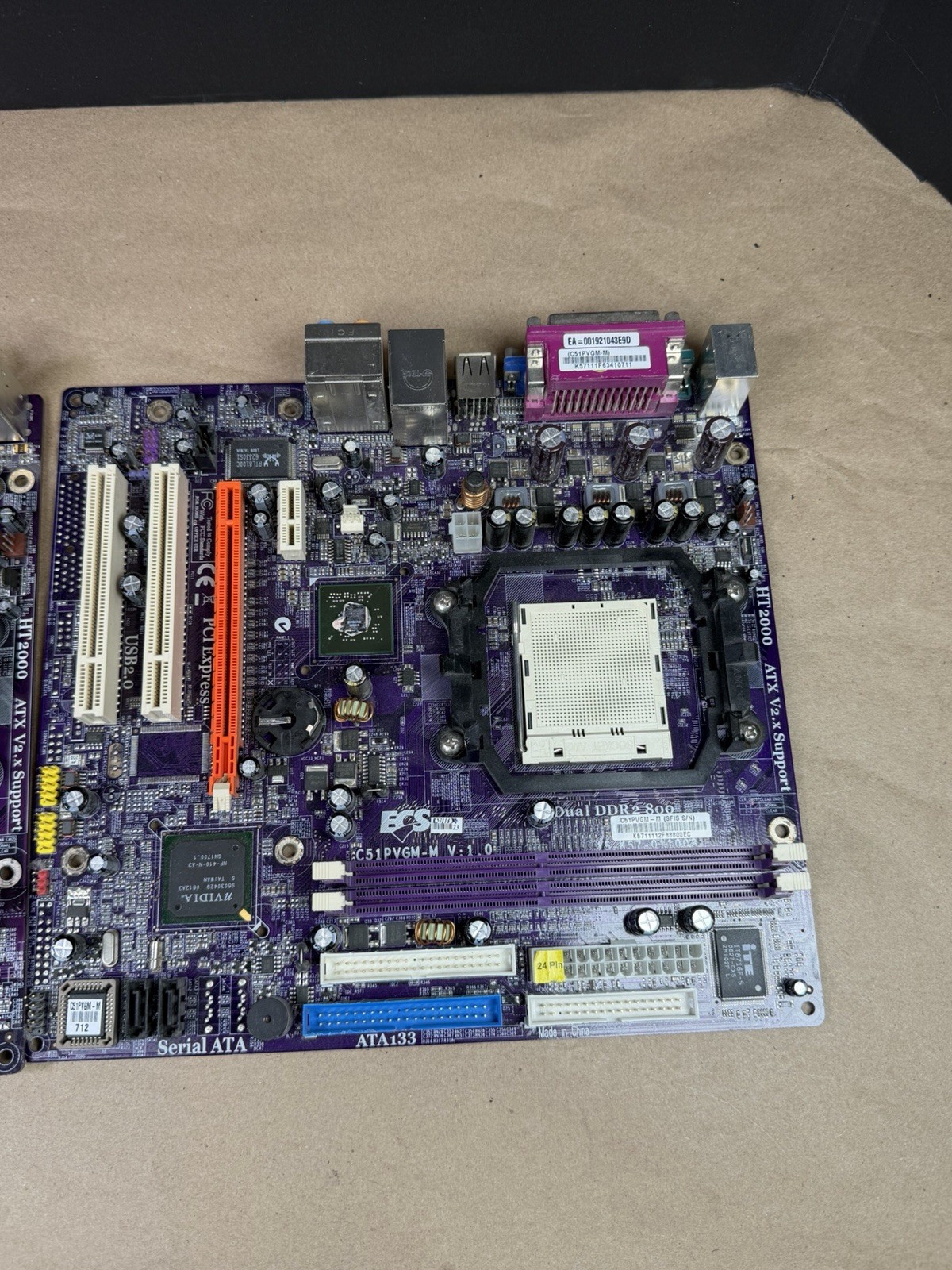 ECS HT2000 Desktop Micro-ATX Motherboard, C51PVGM-M (V1.0)