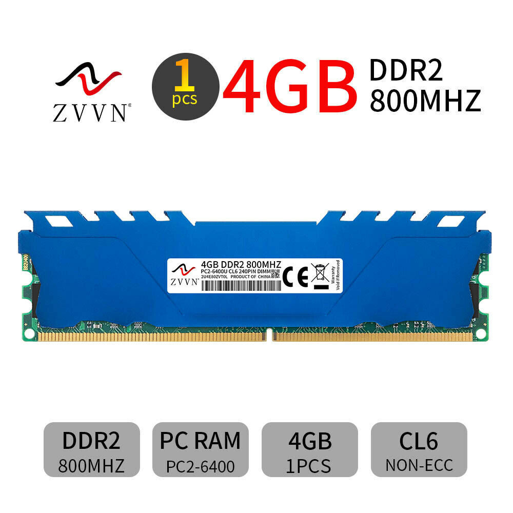 16GB 8GB 4GB DDR2 800MHz PC2-6400U 240Pin intel Low Density Desktop PC RAM LOT