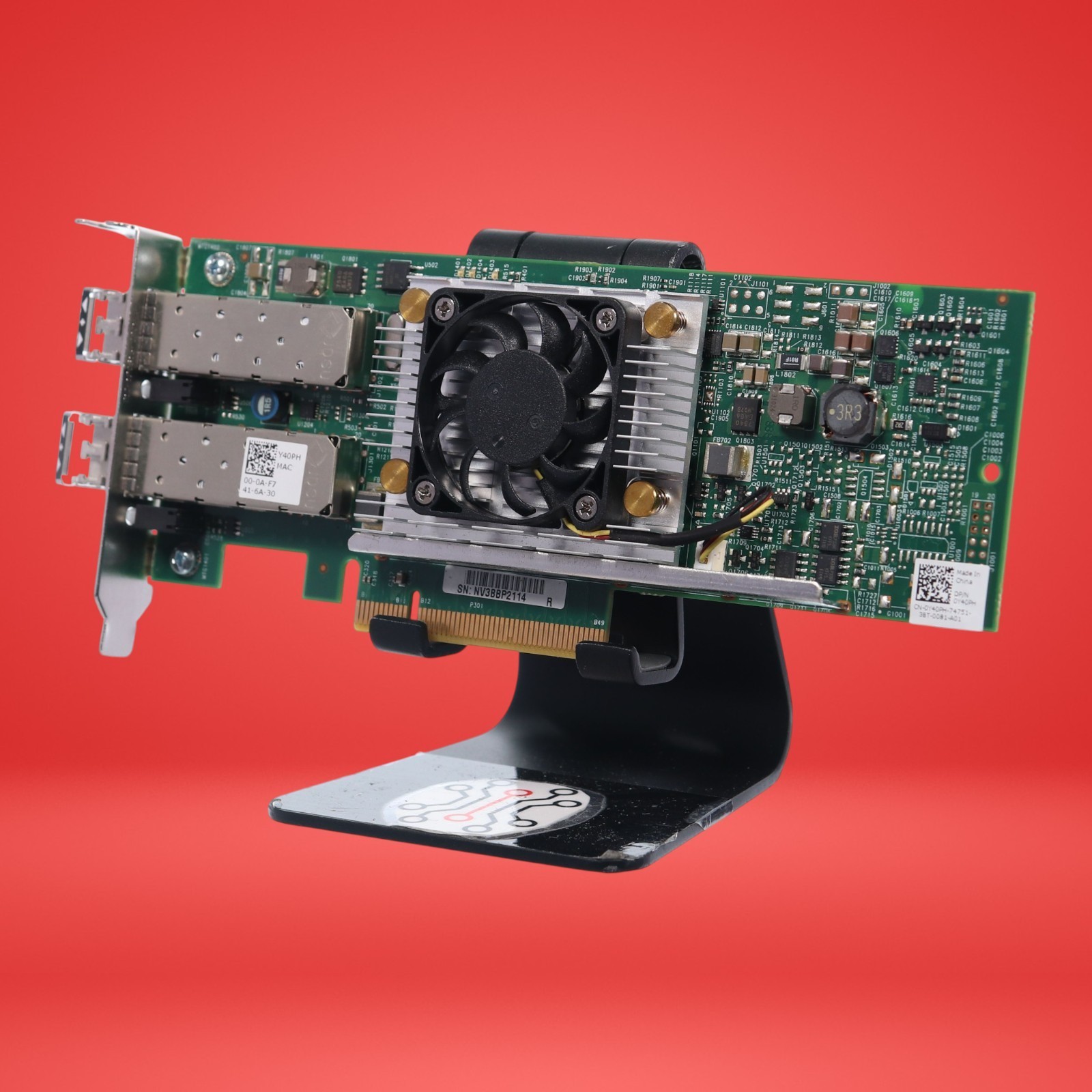 DELL 0N20KJ / 0Y40PH BCM57810S 10GB DUAL PORT PCIE NETWORK CARD W/ 2x SFP