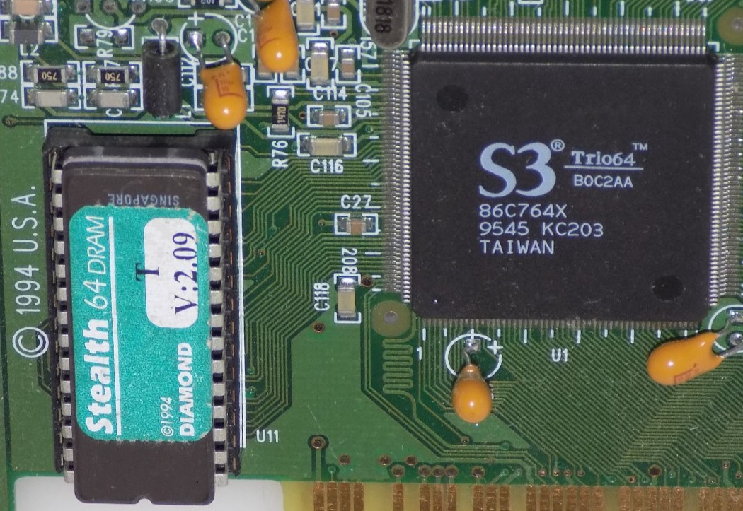 Diamond stealth 64 DRAM T PCI VGA video Graphics card w/ S3Trio64 86c764x chip
