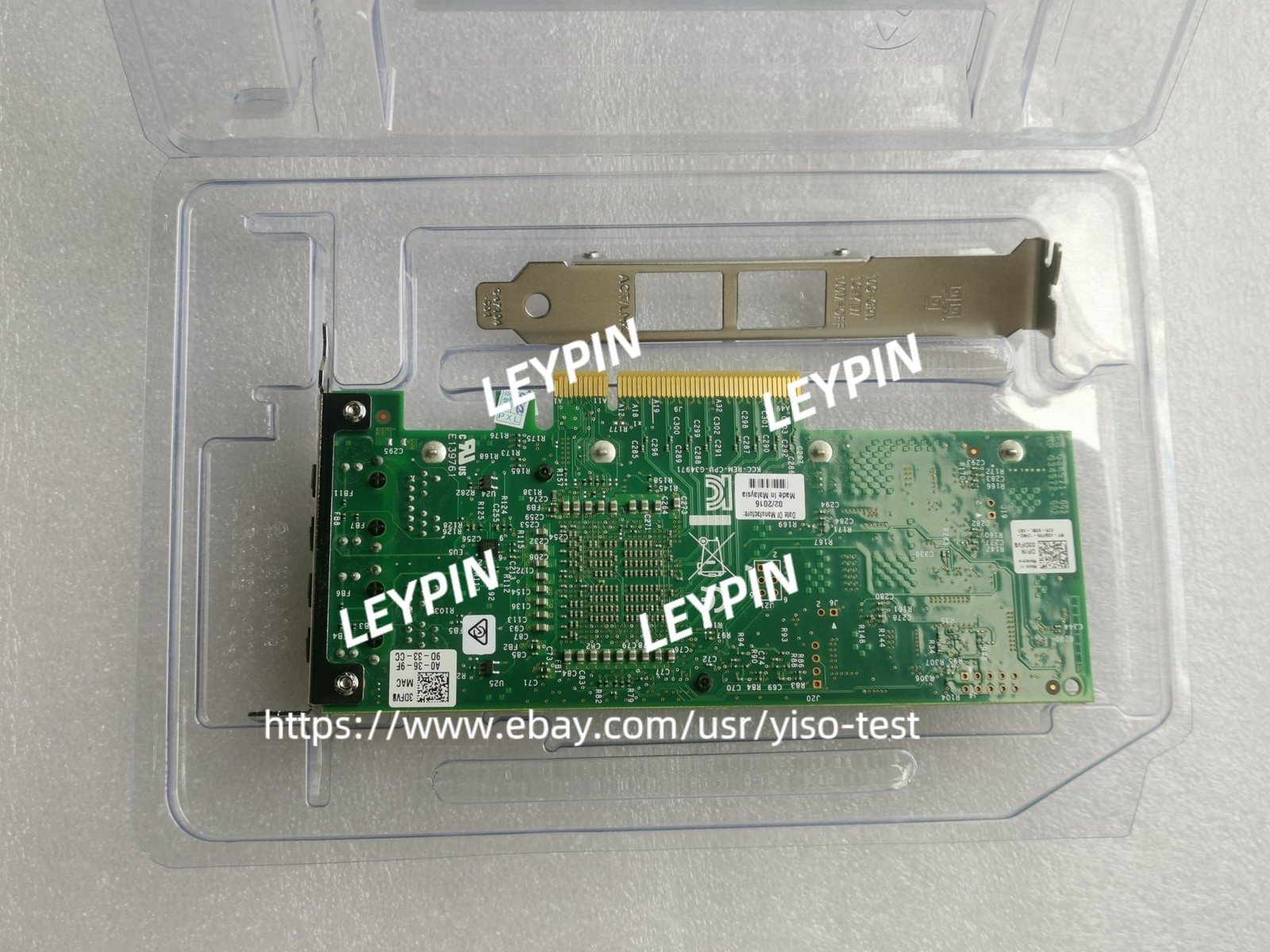 INTEL/DELL X540-T2 CONVERGED DUAL PORT ETHERNET NETWORK ADAPTER K7H46/3DFV8