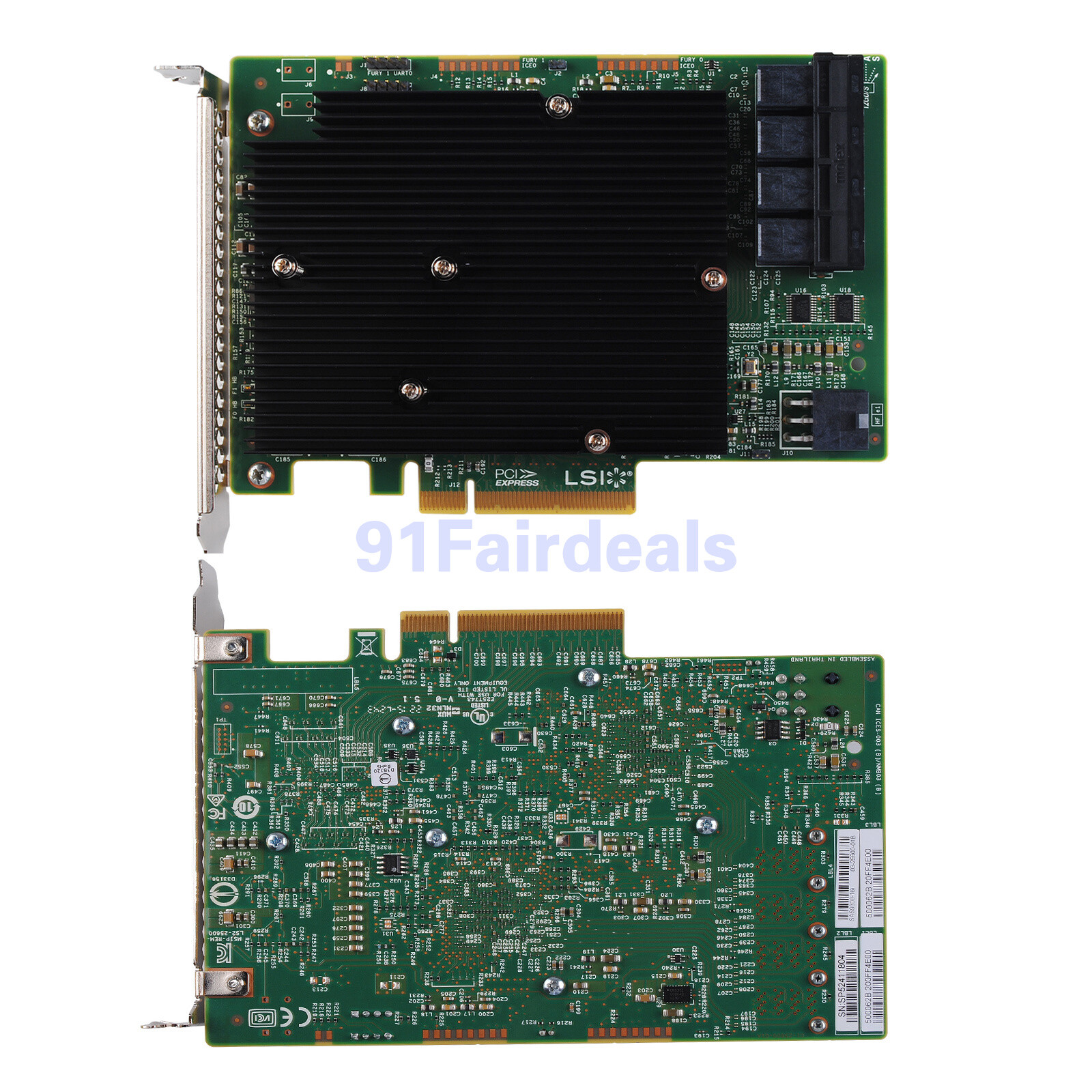NEW LSI SAS 9300-16I 12GB/S HBA BUS ADAPTER CARD IT Mode 4*SFF-8643 SATA Cable
