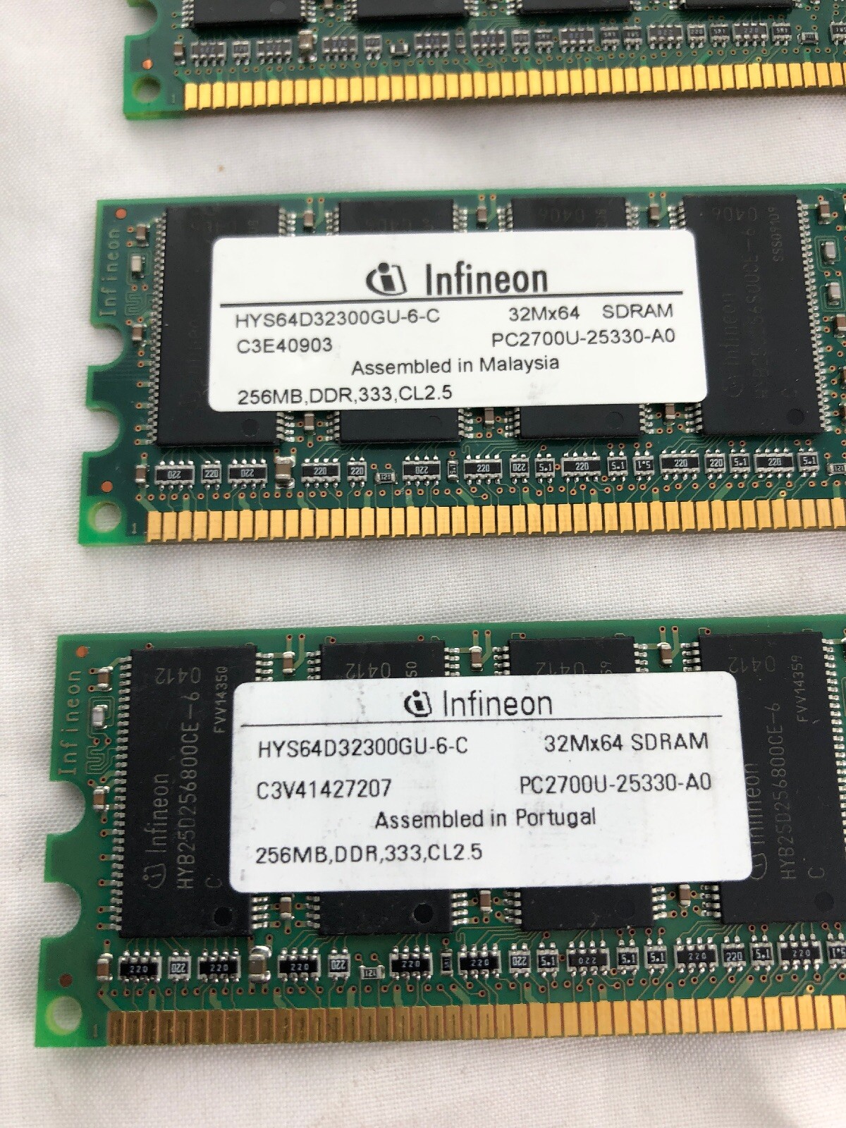 256MB DDR – SDRAM PC2700 333 CL2.5 MEMORY Samsung HP P/N 305957 305956 Warranty
