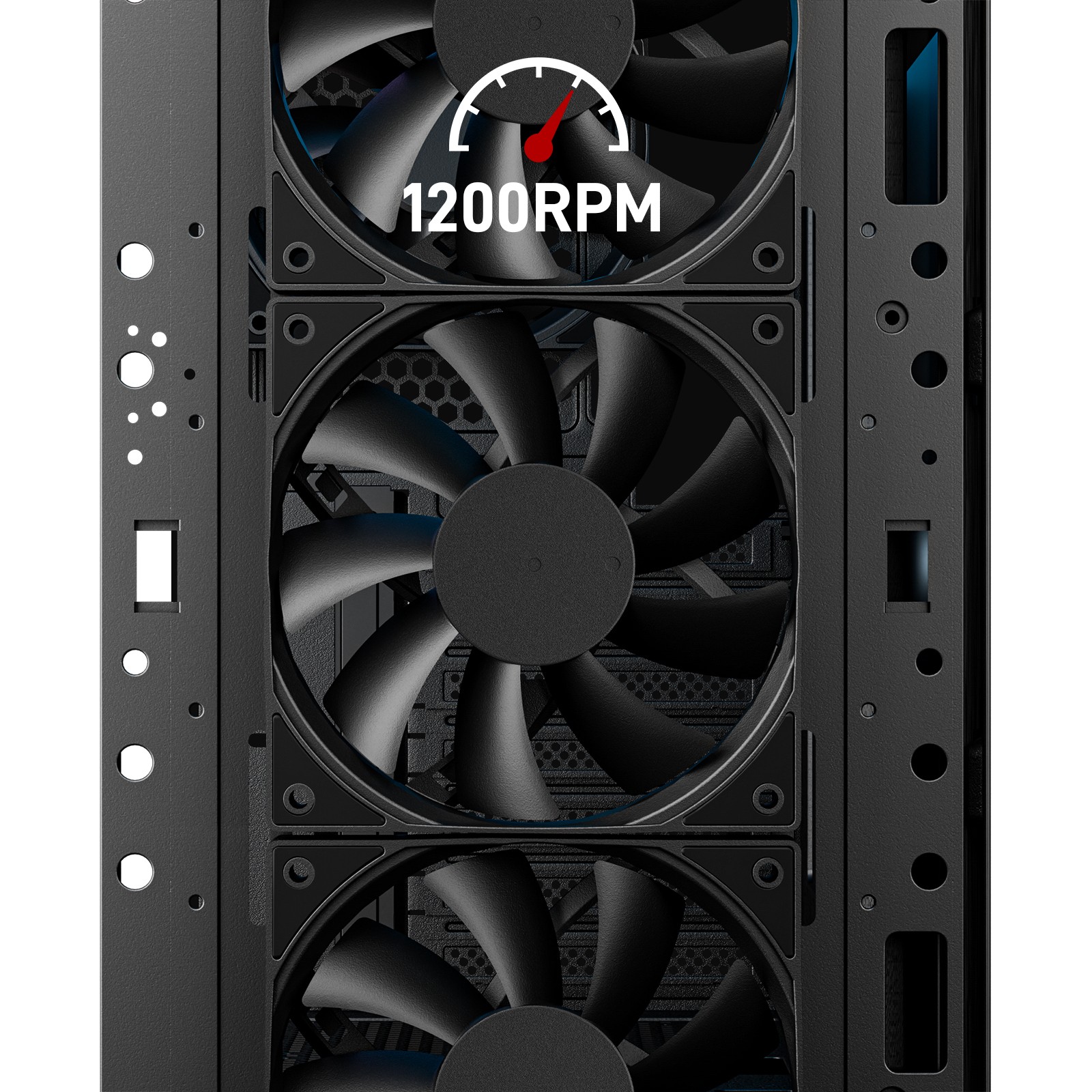 OPEN BOX 3Pack Black 120mm Computer PC Case Fans 12V 3PIN 1200RPM Quiet Case Fan