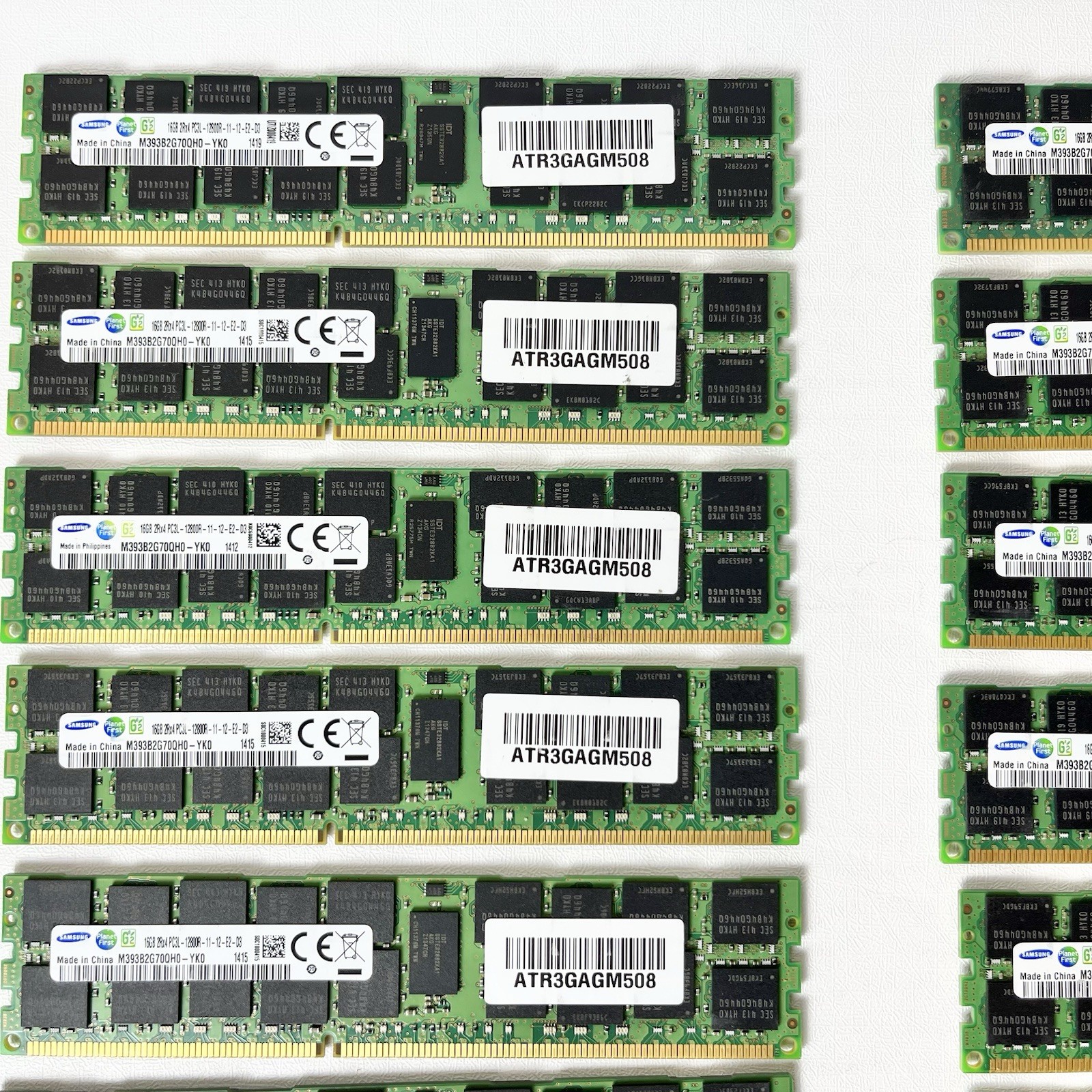 Lot 16GB Samsung 256GB (16x16GB) DDR3 PC3L- 12800R M393B2G70QH0-YKO