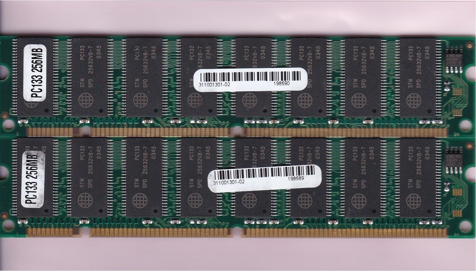 512MB 2x256MB STM PC133 256MB SDR Desktop Memory Kit 32Mx64 PC-133 Single Rank