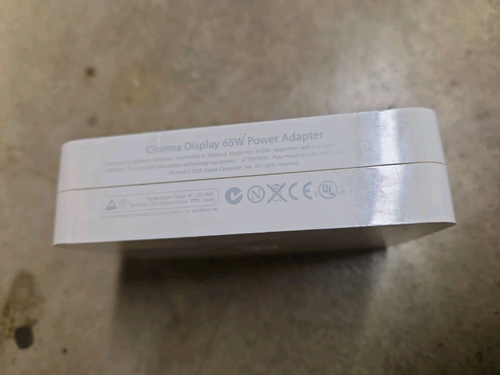 Apple A1096 Cinema 65W Display Power Adapter Only tested free ship