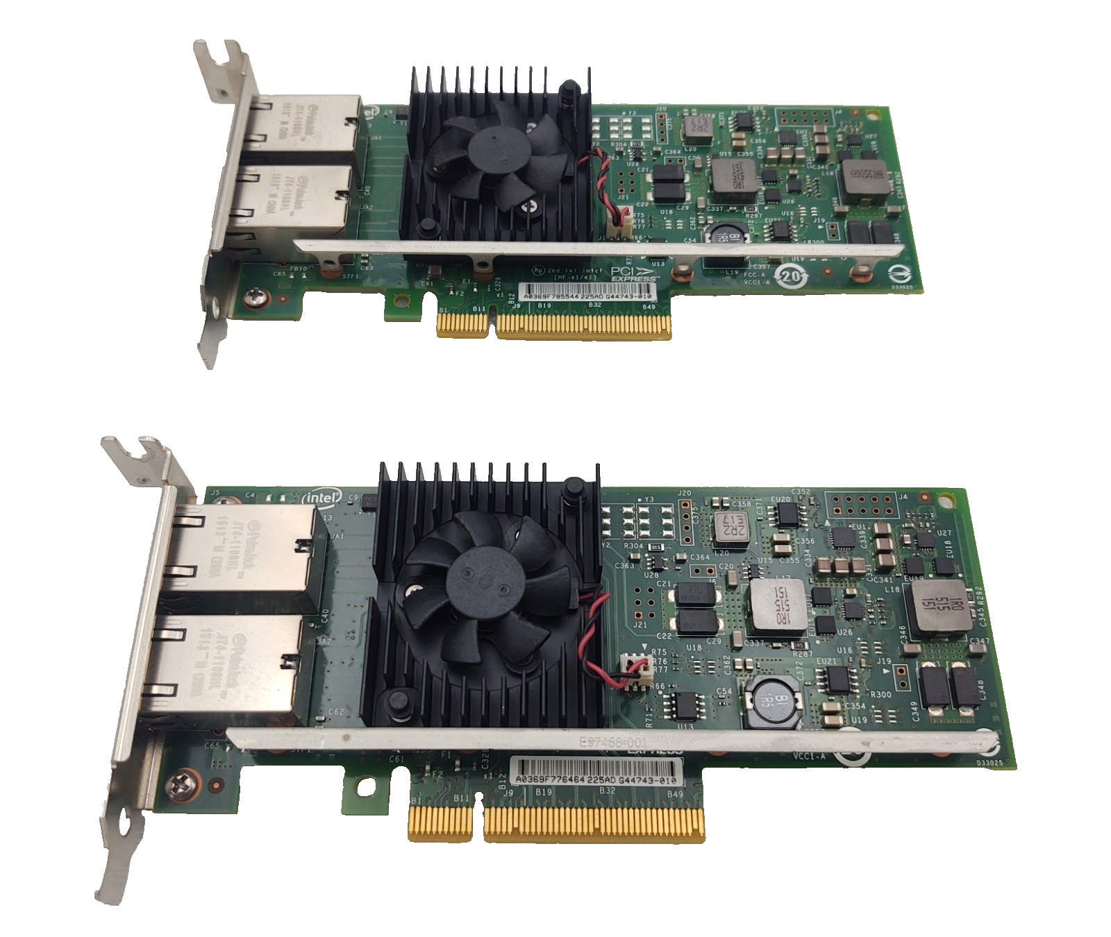 INTEL DELL X540-T2 CONVERGED Dual Port 10Gb Ethernet Network 03DFV8 0K7H46 Low P
