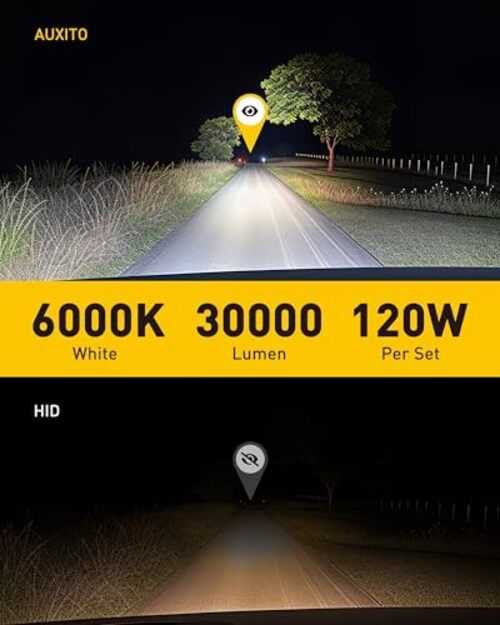 Bulbs, 30000LM 6500K Cool White, Direct Replacement Light Bulbs with D5S