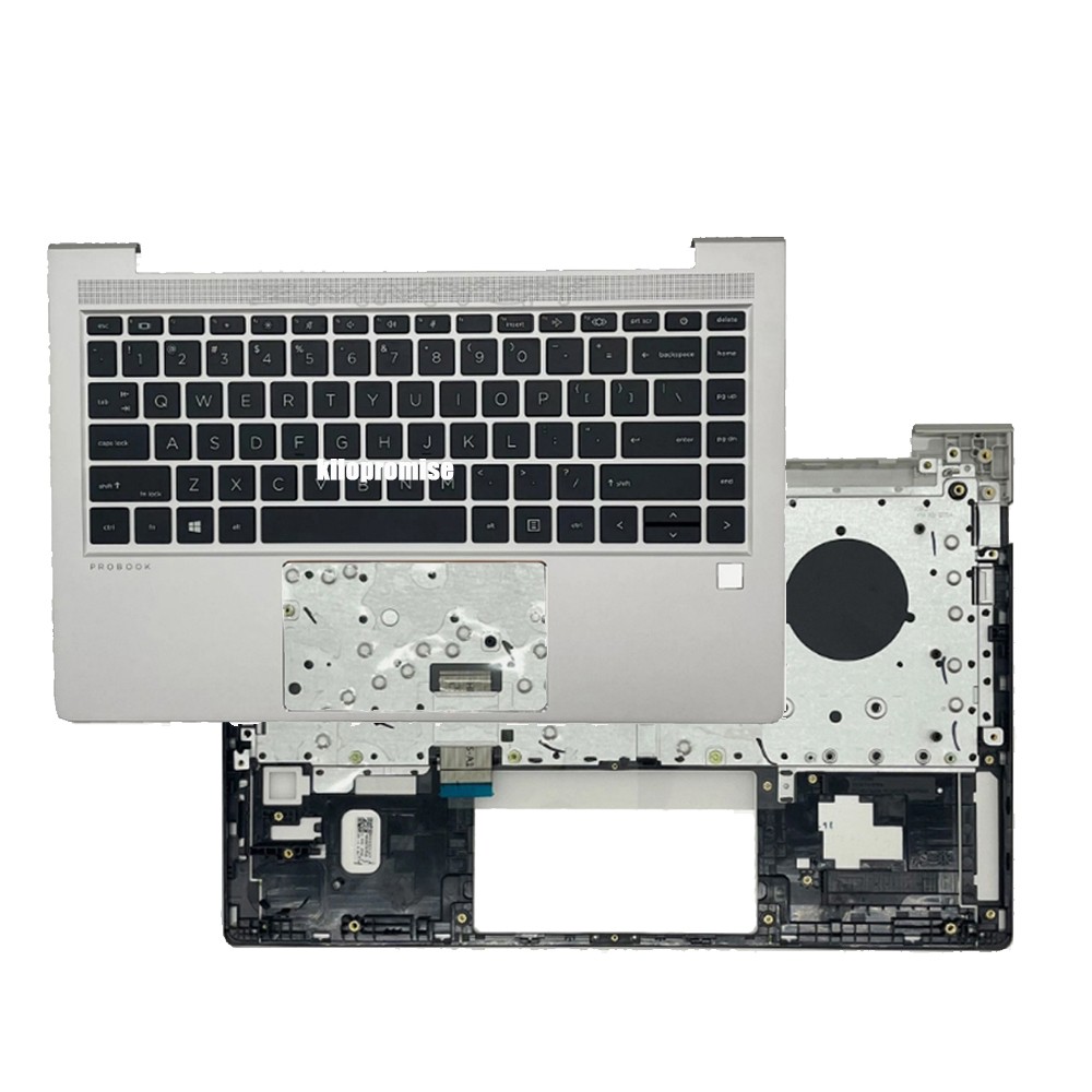 Silver For HP Probook 440 445 G9 Palmrest With Backlit US Keyboard N01287-001