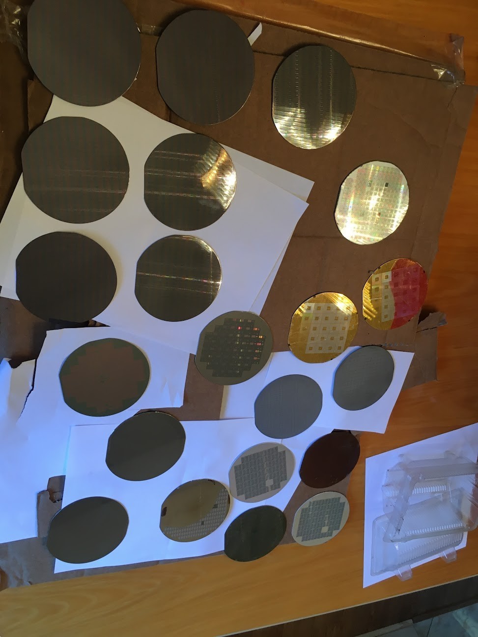4″ Silver ? Unknown Silicon Wafer 1980s Extremely Rare Silver Wafer Vintage CPU