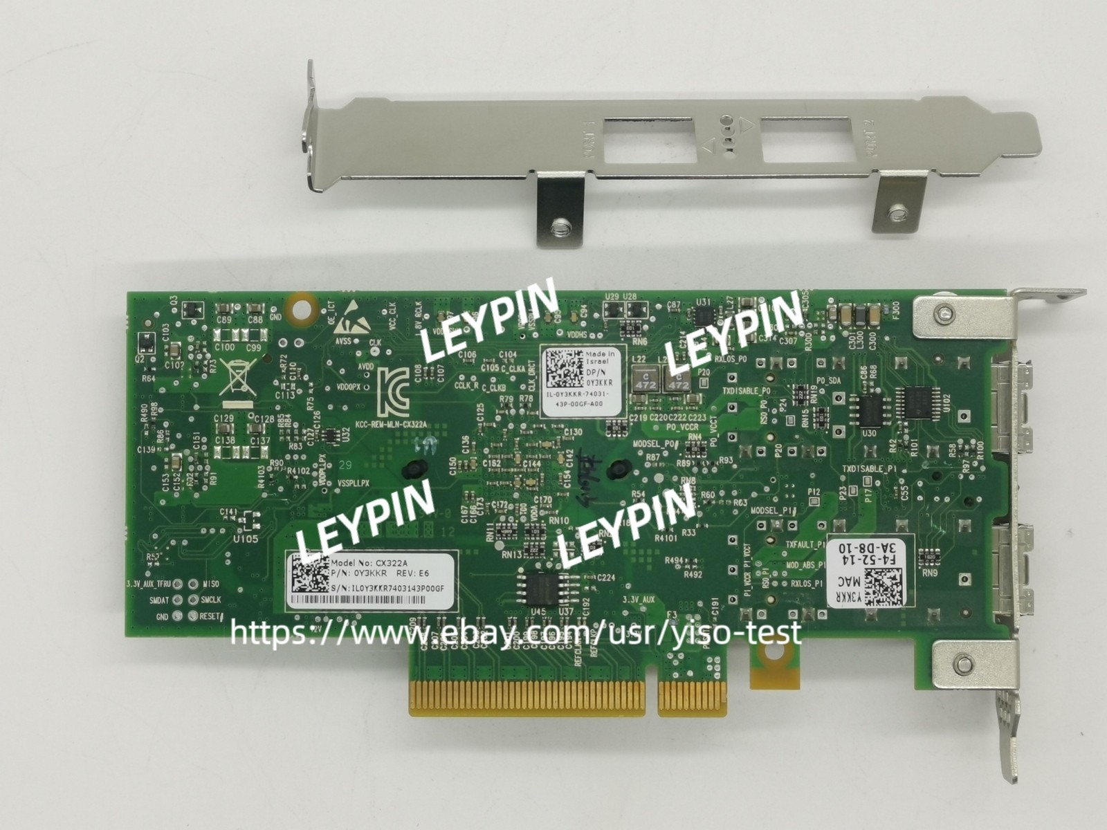 Dell Mellanox ConnectX-3 10Gb SFP+ Dual Port CX322A Network Card – YHTD6 0YHTD6