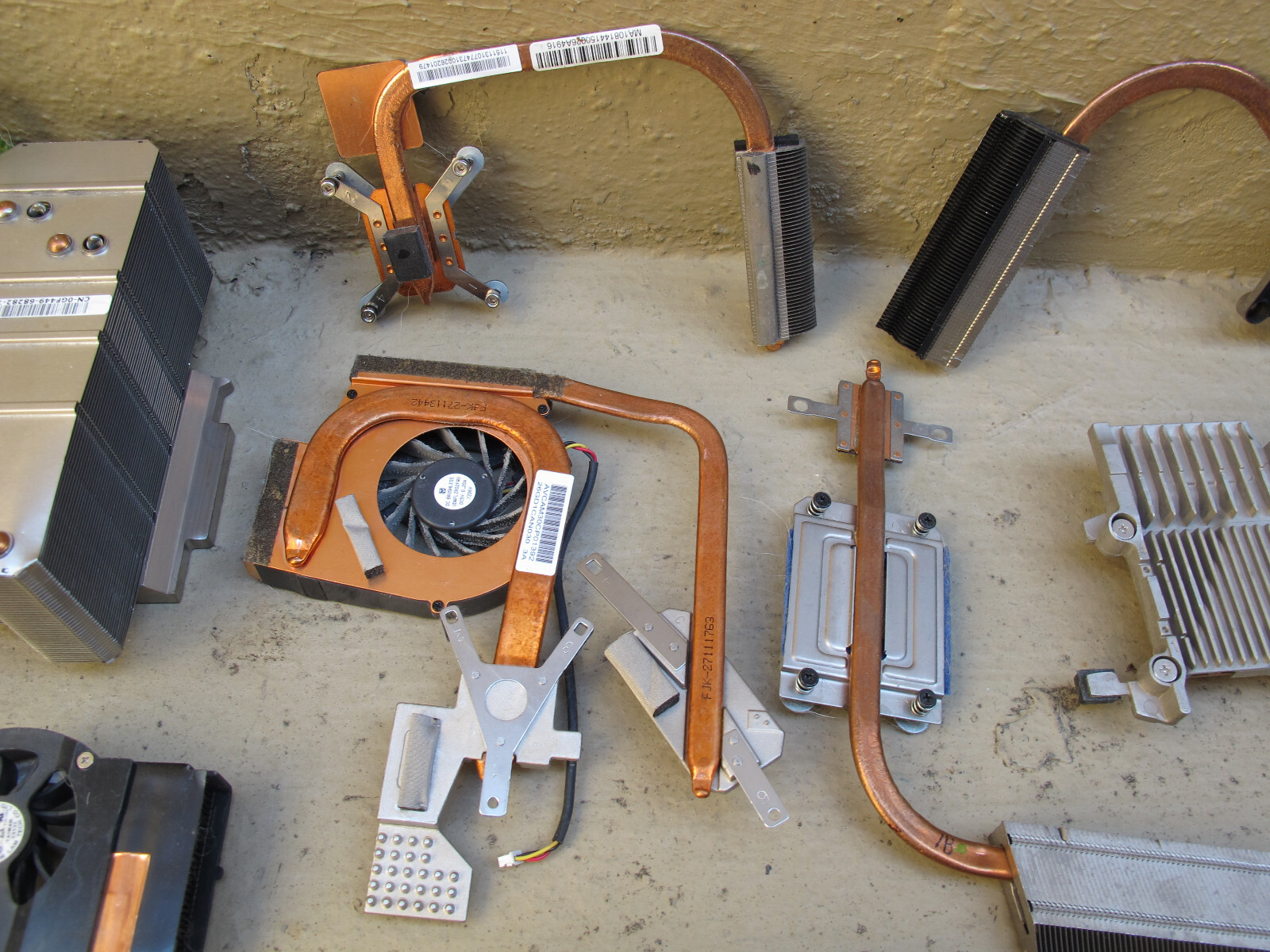 Heat Sink laptops HP Dell Toshiba Various Copper and Aluminum Salvage Scrap