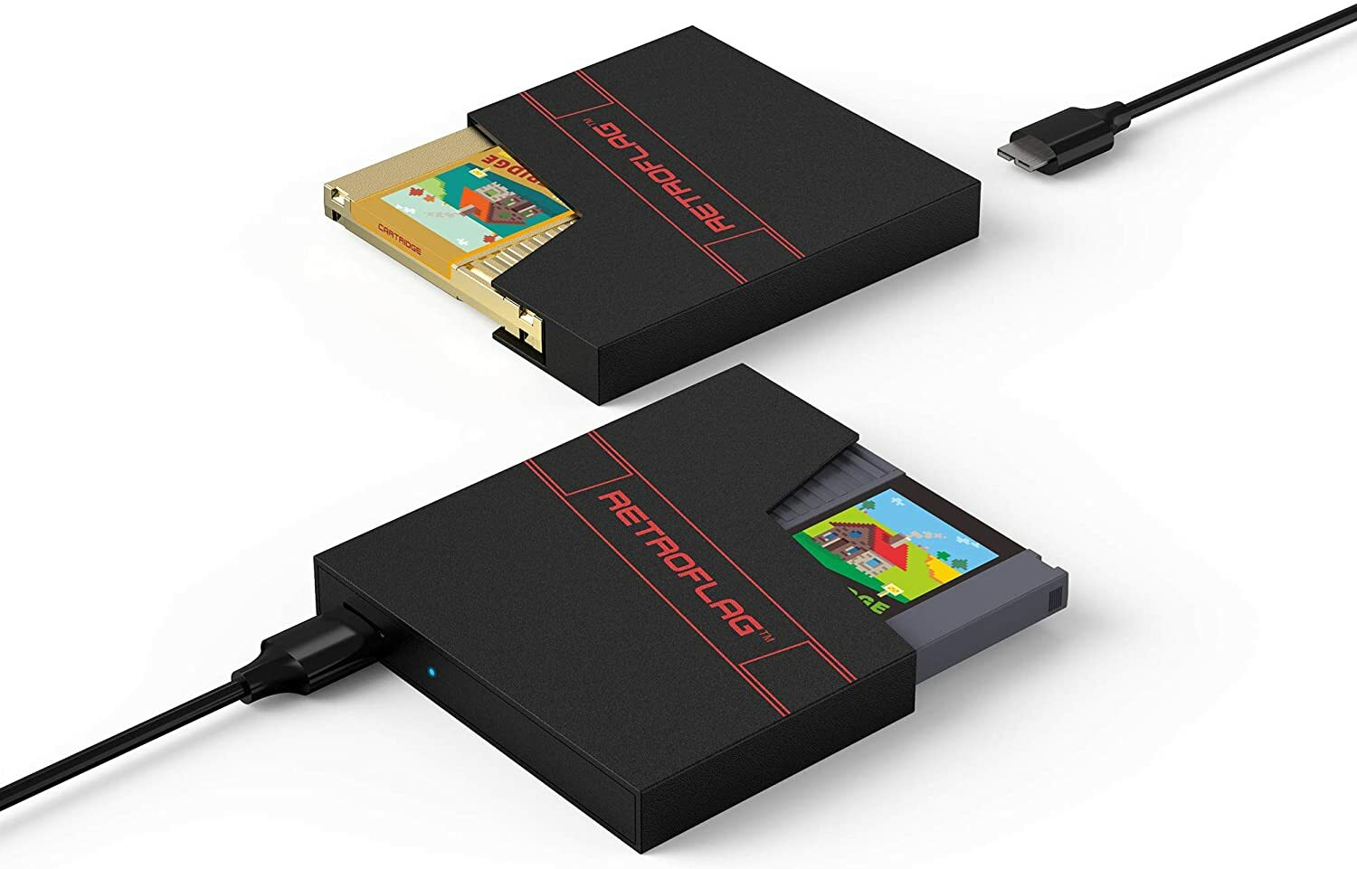 RETROFLAG NES Cartridge Style 2.5-Inch SATA to USB 3.0 External Hard Drive