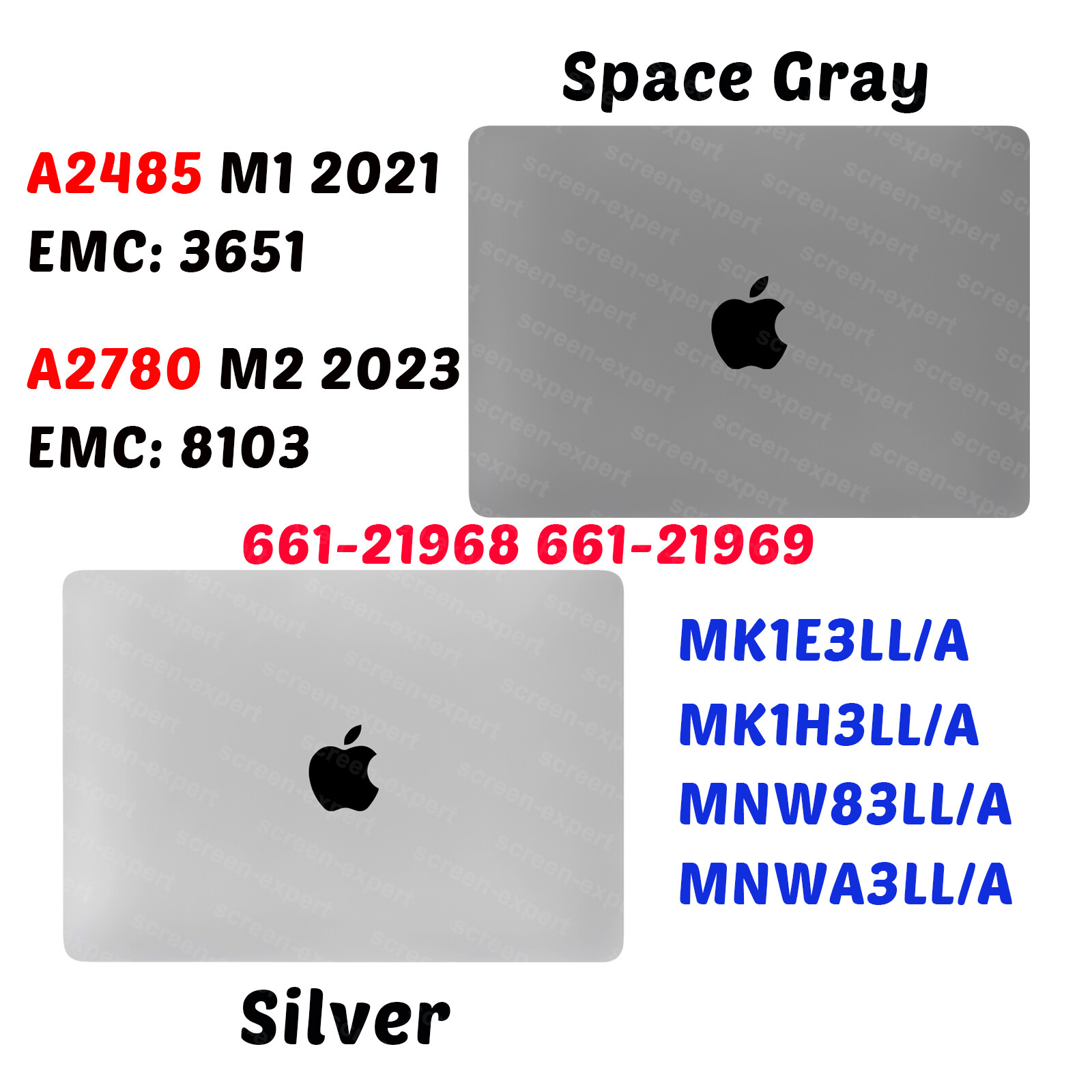 Genuine Apple MacBook Pro 2021 M1 Pro Max LCD Screen Display Silver A2485 16″