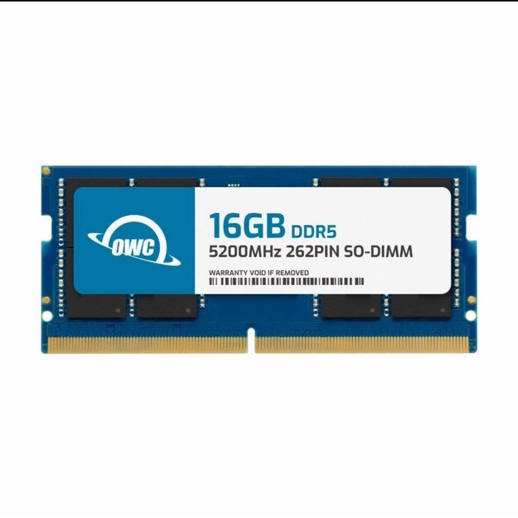 OWC 16GB DDR5 SDRAM 5200MHz 1x16GB 262-Pin SO-DIMM Laptop Memory