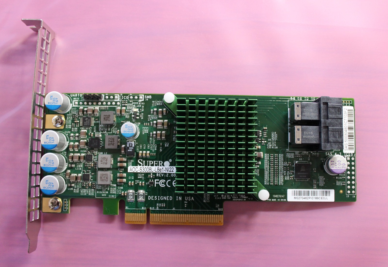 SuperMicro AOC-S3008L-L8e1-NI22 12Gbps PCIe Raid Controller Card #0357