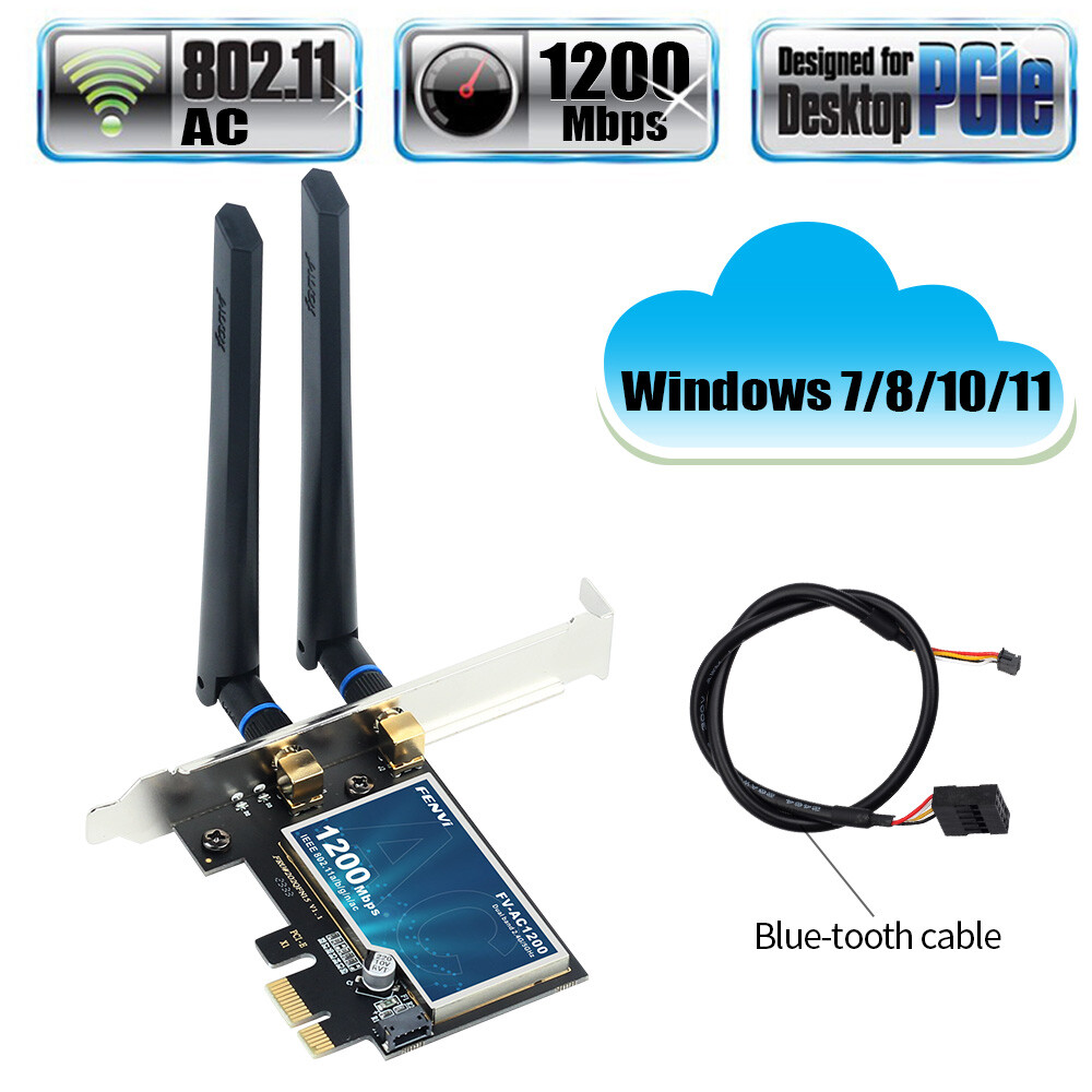 Desktop PCI-E PC WiFi Bluetooth Card Wireless-AC Dual Band Network WiFi Adpater