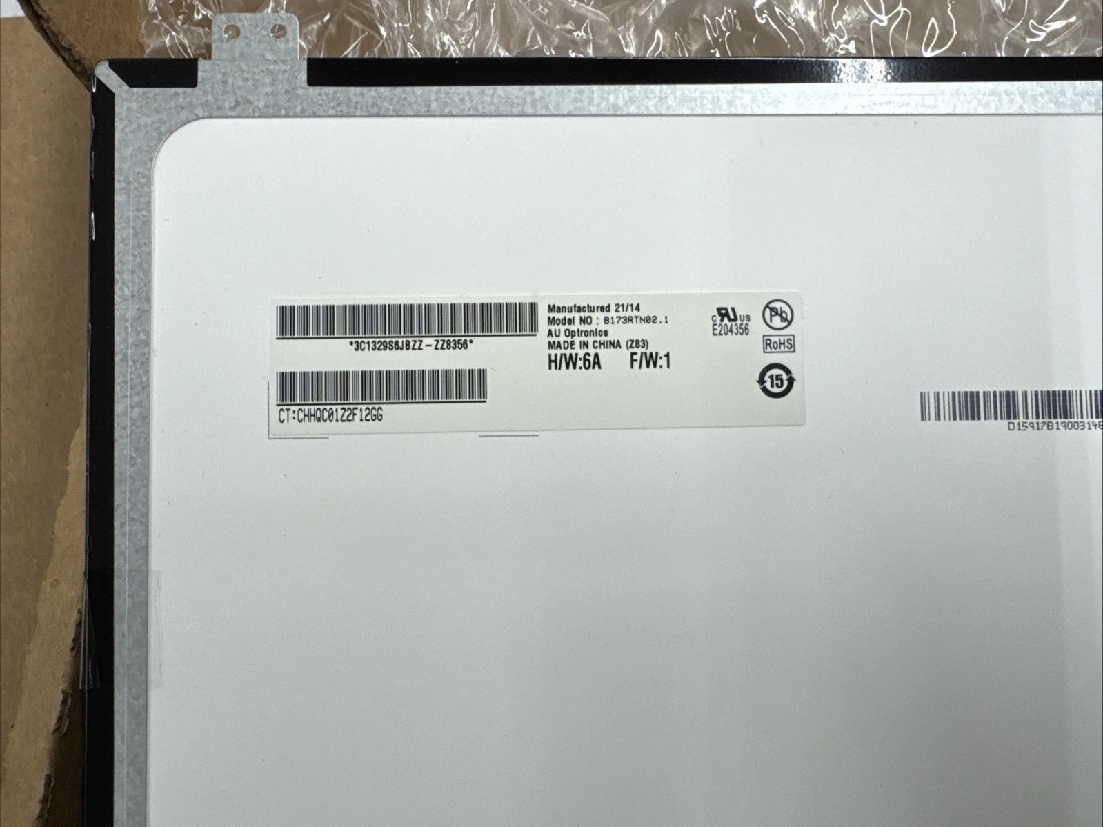 B173RTN02.0 fit B173RTN02.1 B173RTN02.2 NT173WDM-N11 N173FGA-E34 NT173WDM-N21