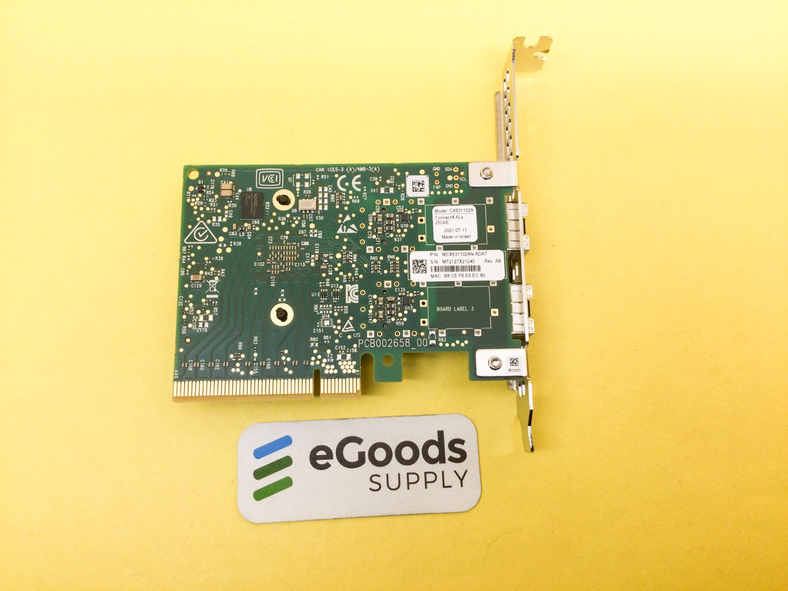 MCX631102AN-ADAT Mellanox CX631102A ConnectX-6 PCIE4.0 Lx 10/25Gb Network Card