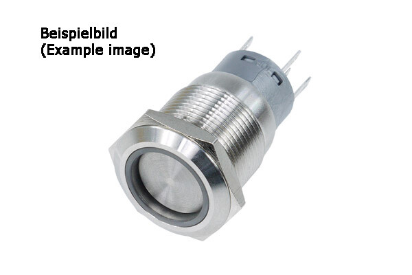 Phobya Vandalism Switch 19mm Aluminium Black, White Ring Illuminated 5pin