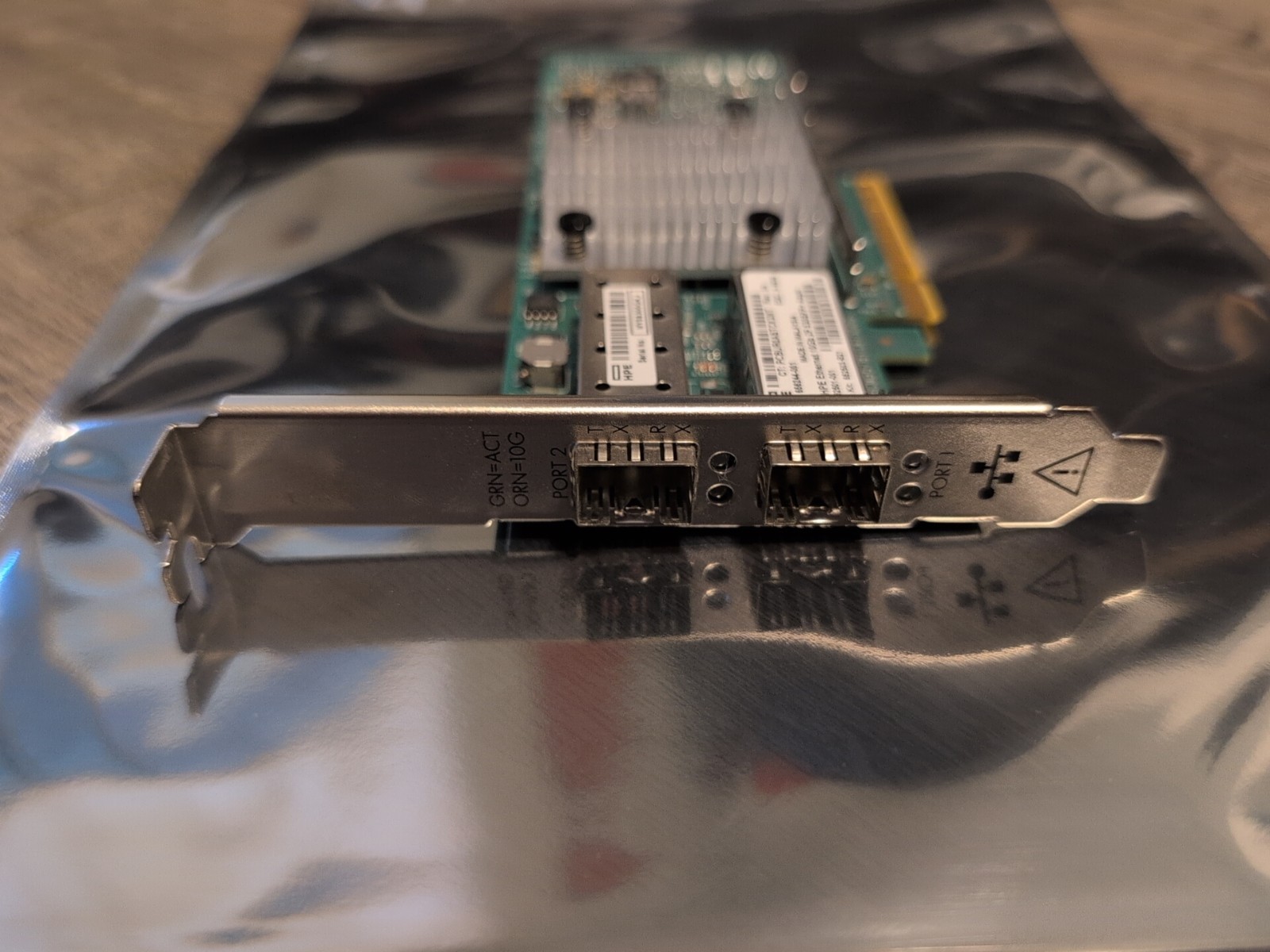 530SFP+ HP Dual Port 10GB SFP+ Ethernet Adapter 652503-B21 656244-001 (2) SFP