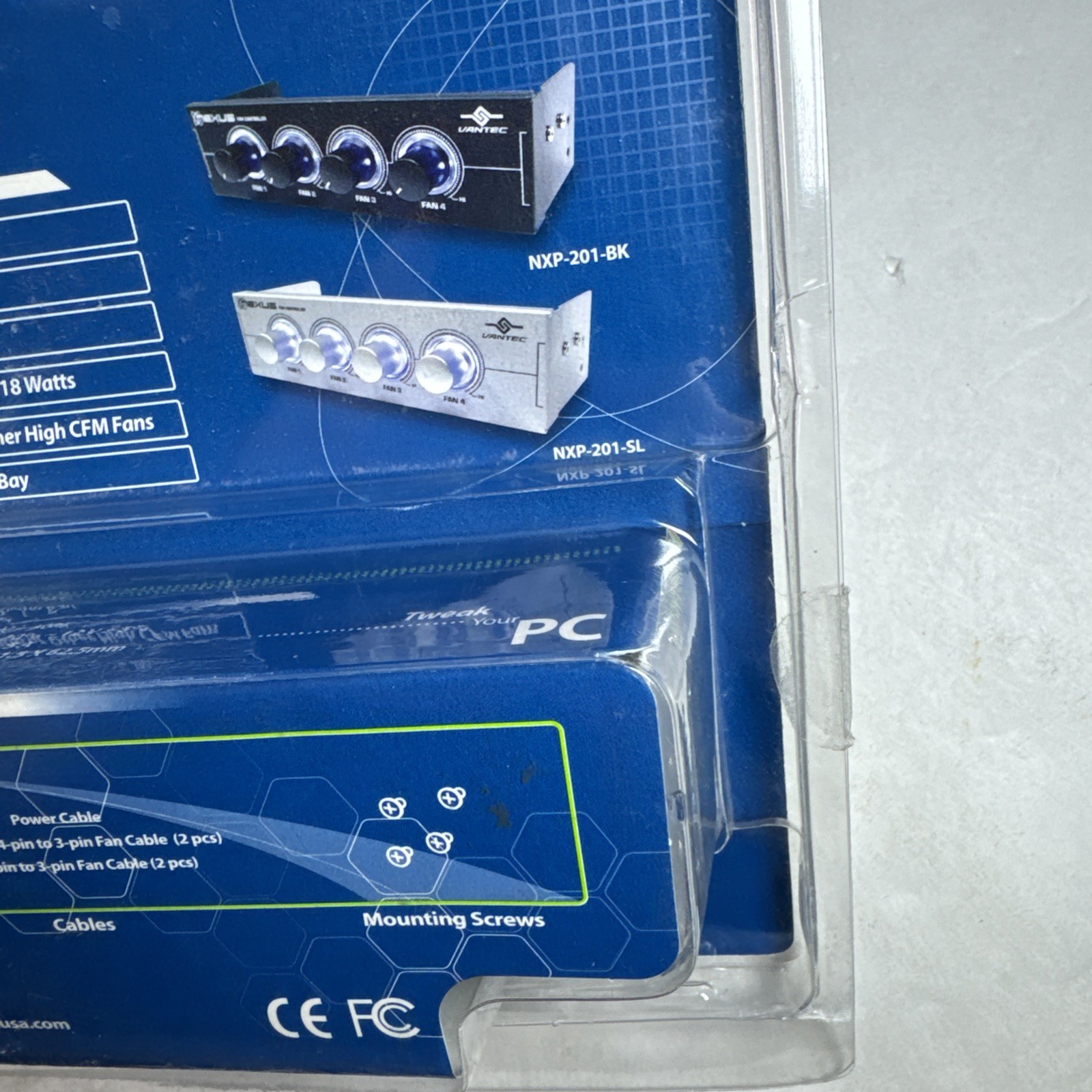 Vintage Vantec Nexus PC Computer Fan Speed Controller – NXP-201-SL Metal Silver