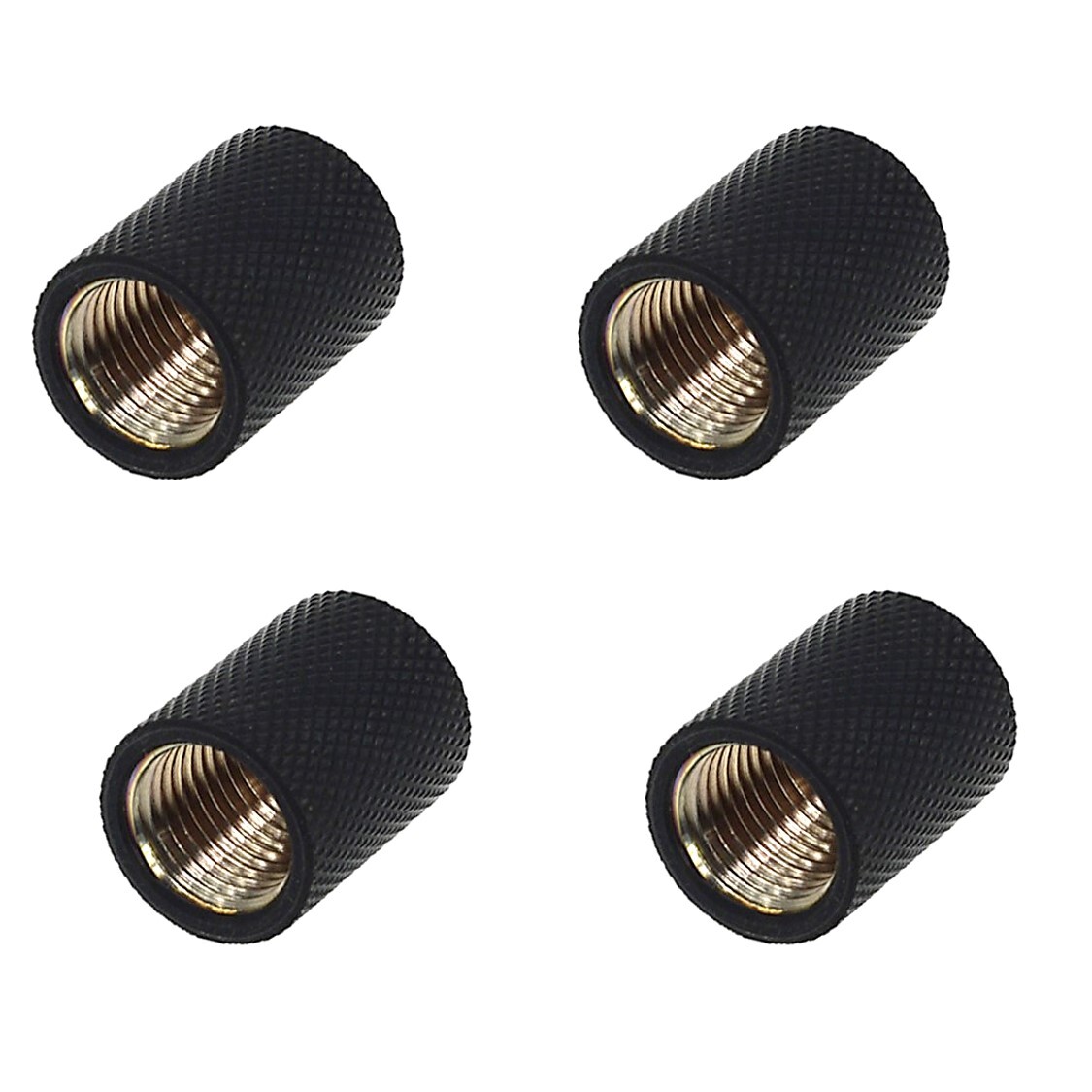 Alphacool HF G1/4″ Female to Female Extender Fitting, 22mm, Deep Black, 4-pack