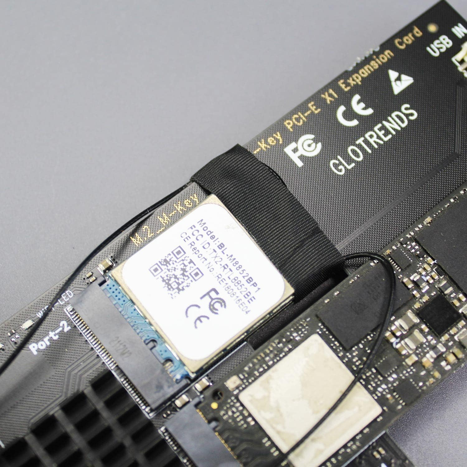 WA05 Pcie X1 Adapter for One M.2 Key-E Wifi Module and One M.2 Nvme