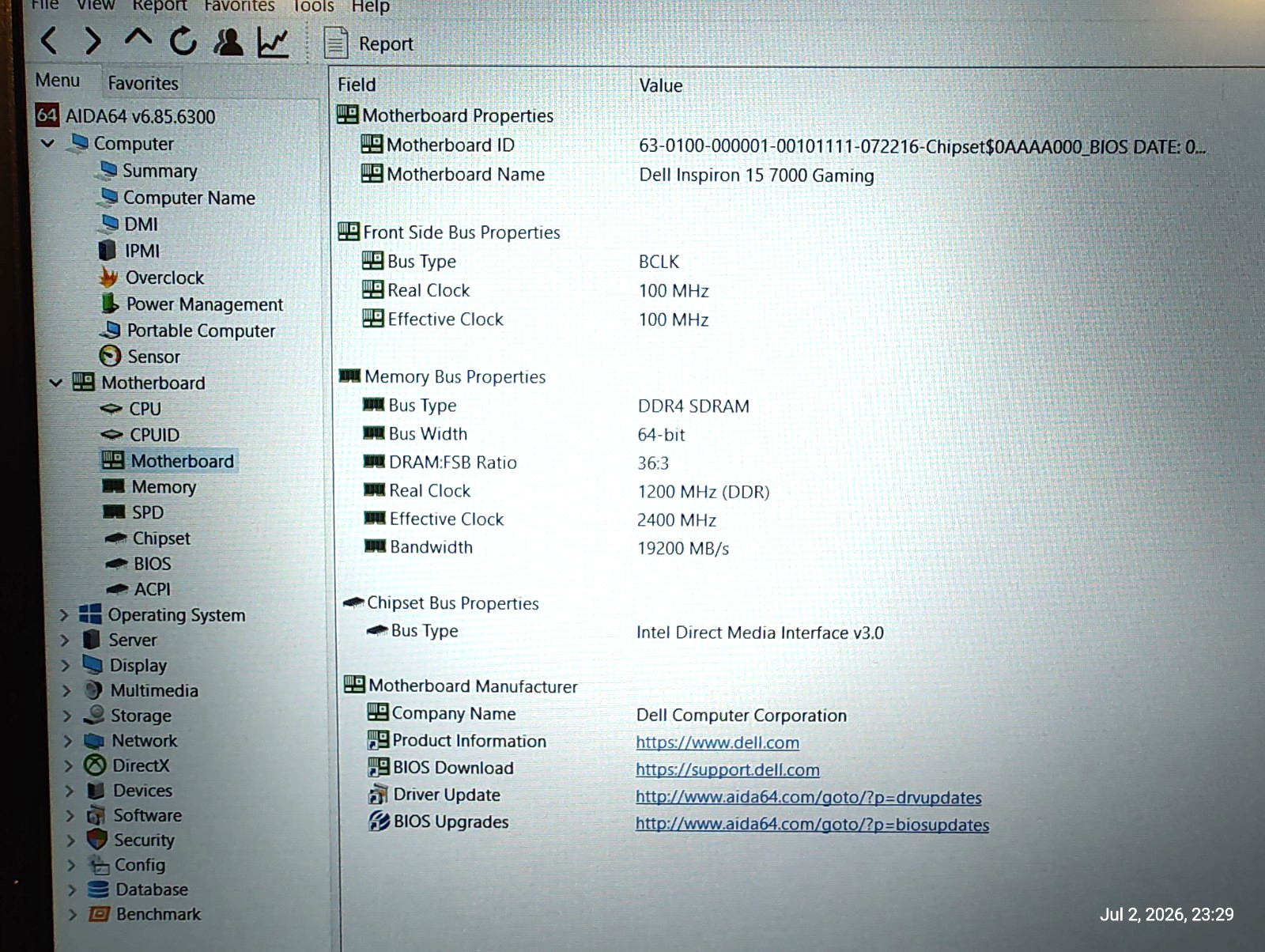 Dell Inspiron 15 7567 Motherboard i7-7700HQ 2.8GHz GTX1050 4GB P84C9 LA-D993P