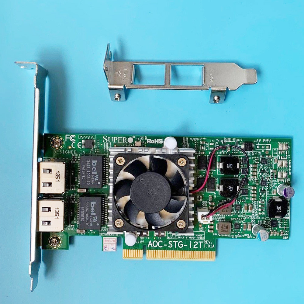 Supermicro AOC-STG-i2T REV 1.0 Dual Port 10GbE Ethernet PCI-E Adapter NIC