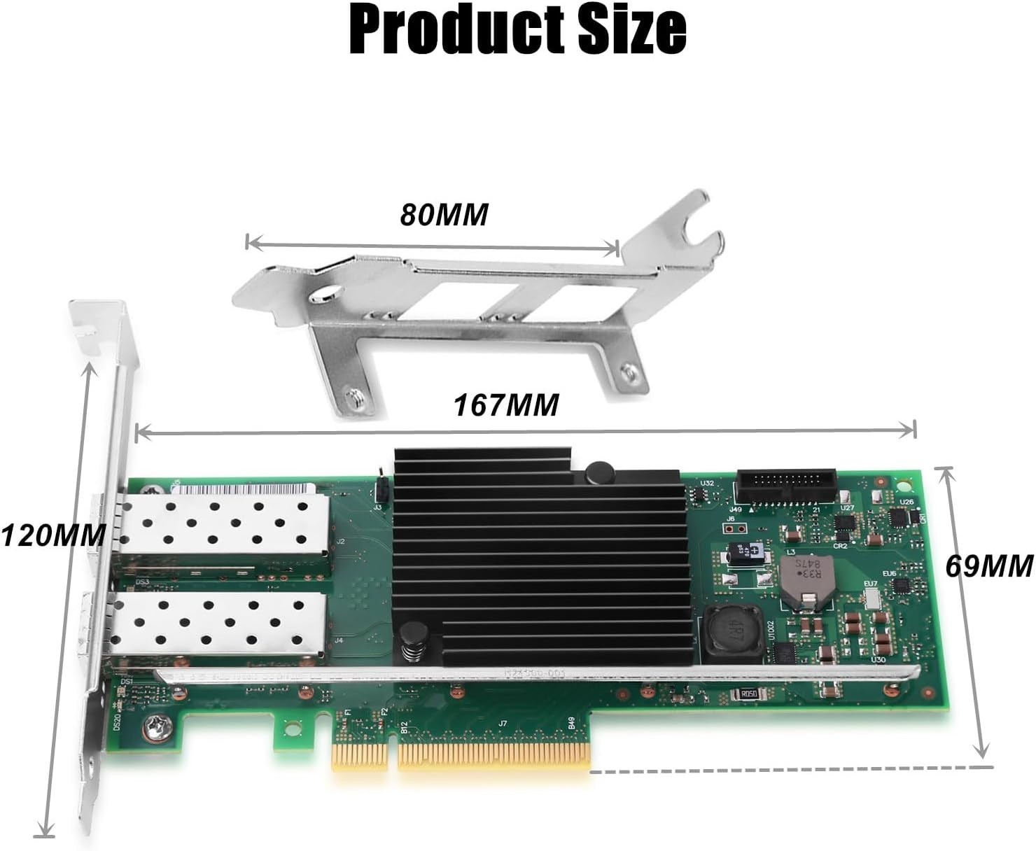 Dual SFP+ 10GbE Ethernet Adapter for Windows/Linuxt***-