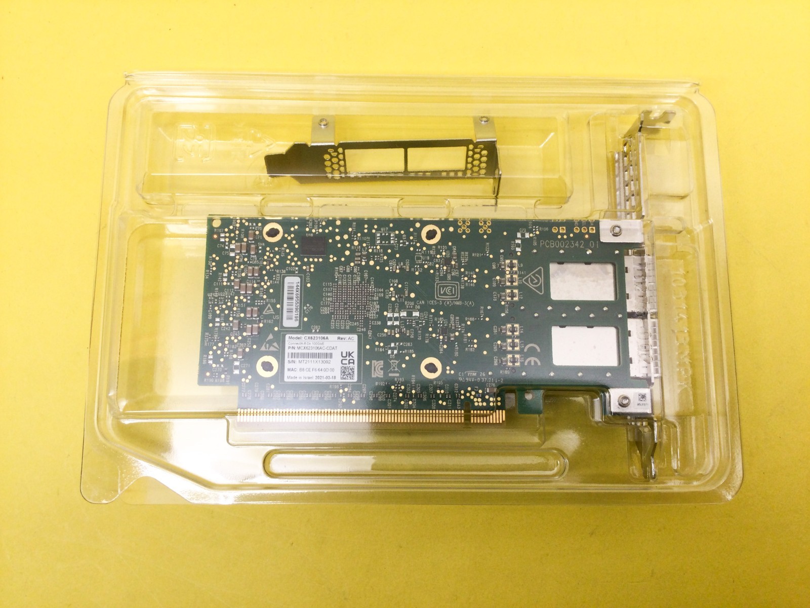 Mellanox ConnectX-6 DX 2-Ports 100Gb Ethernet Adapter Card MCX623106AC-CDAT