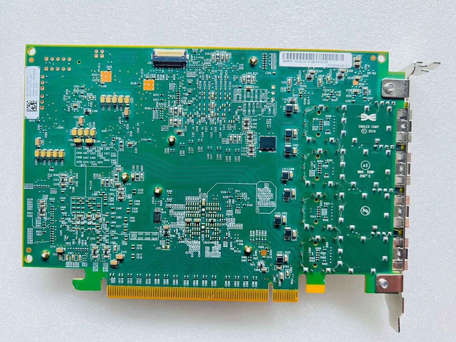 Emulex LPe32004-M2-SIO Quad Port 32GB Optical LC SFP+ FC Host Bus Adapter