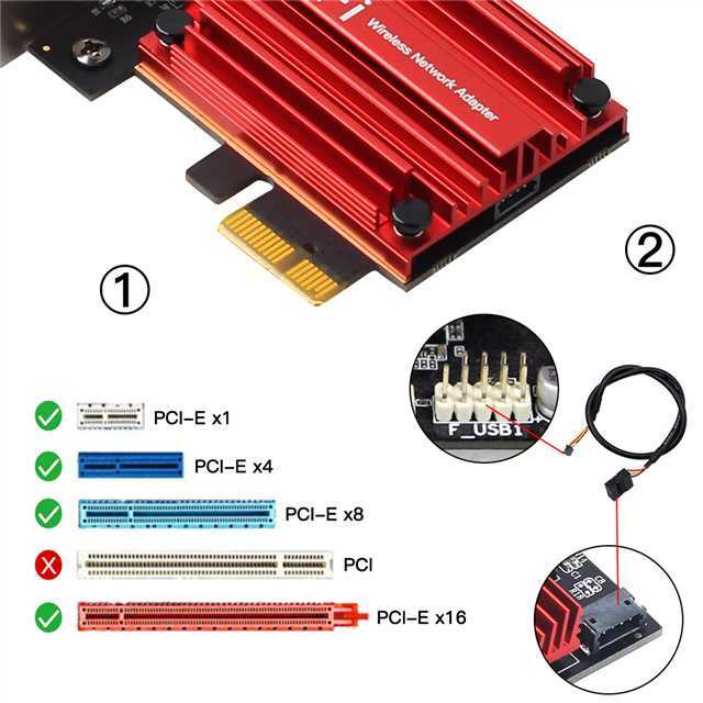 Desktop Gaming PCIe WiFi Card AX/AC Dual Band WiFi Bluetooth Network PCI Adapter