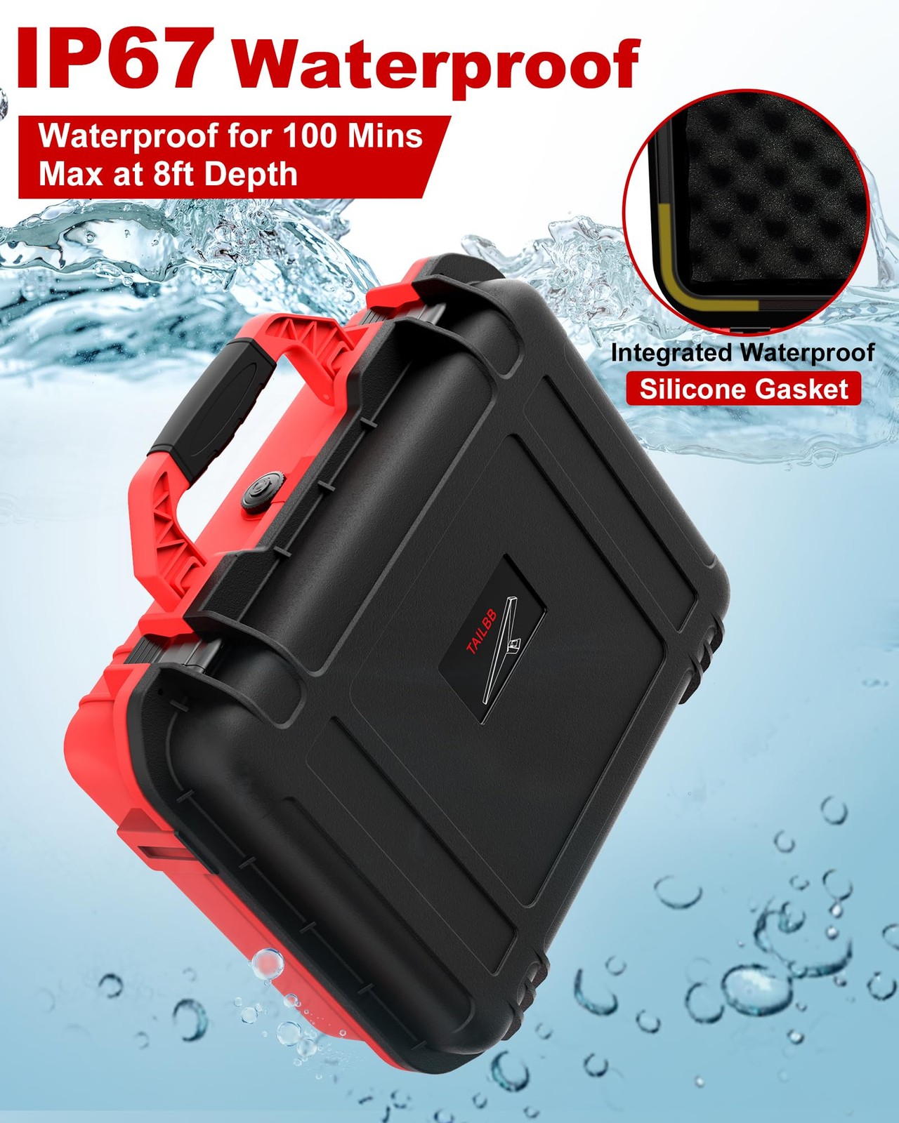 for Starlink Mini Case, Standard, Portable Size, red black