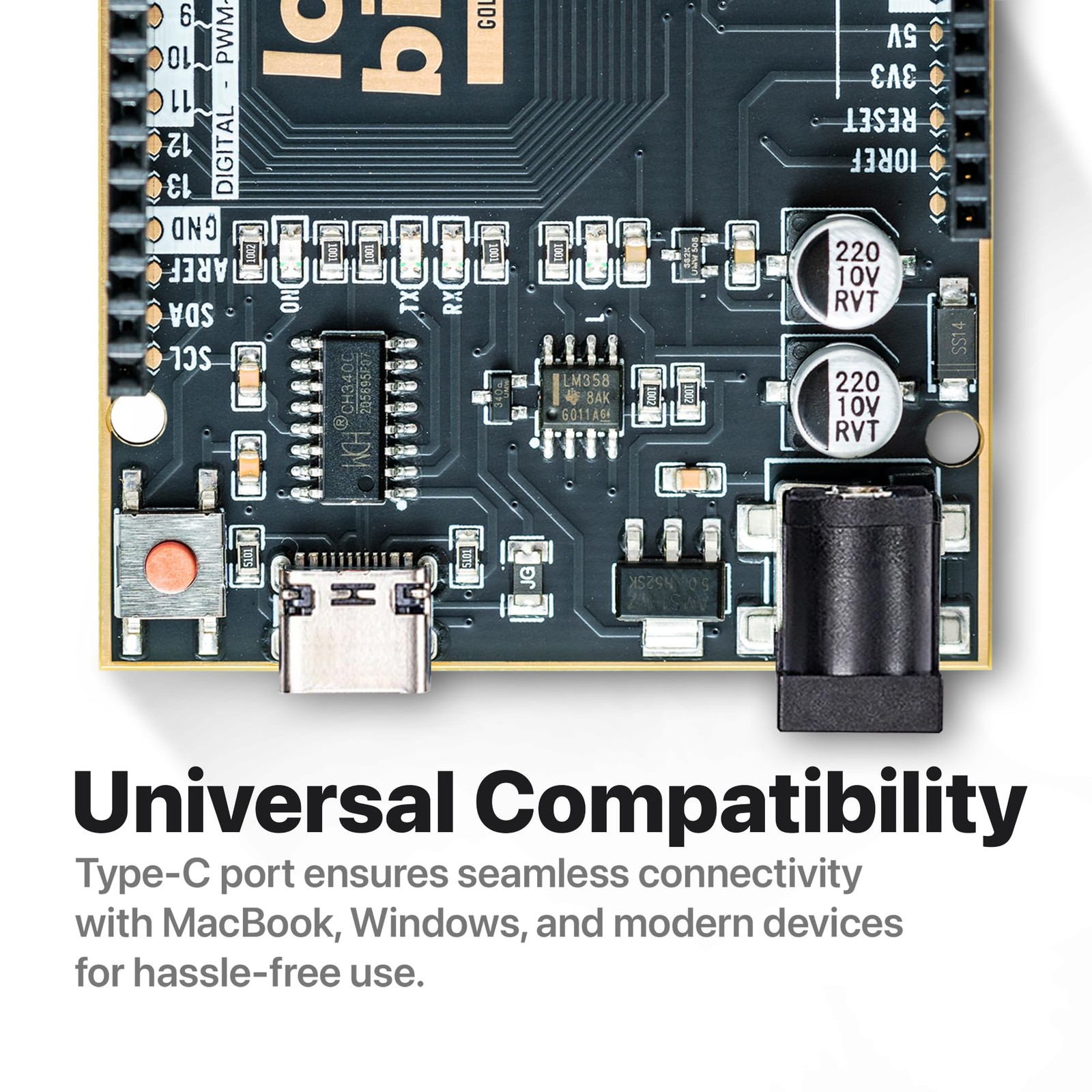 UNO R3 Development Board Gold Edition ATmega328P Type-C Board Compatible with…