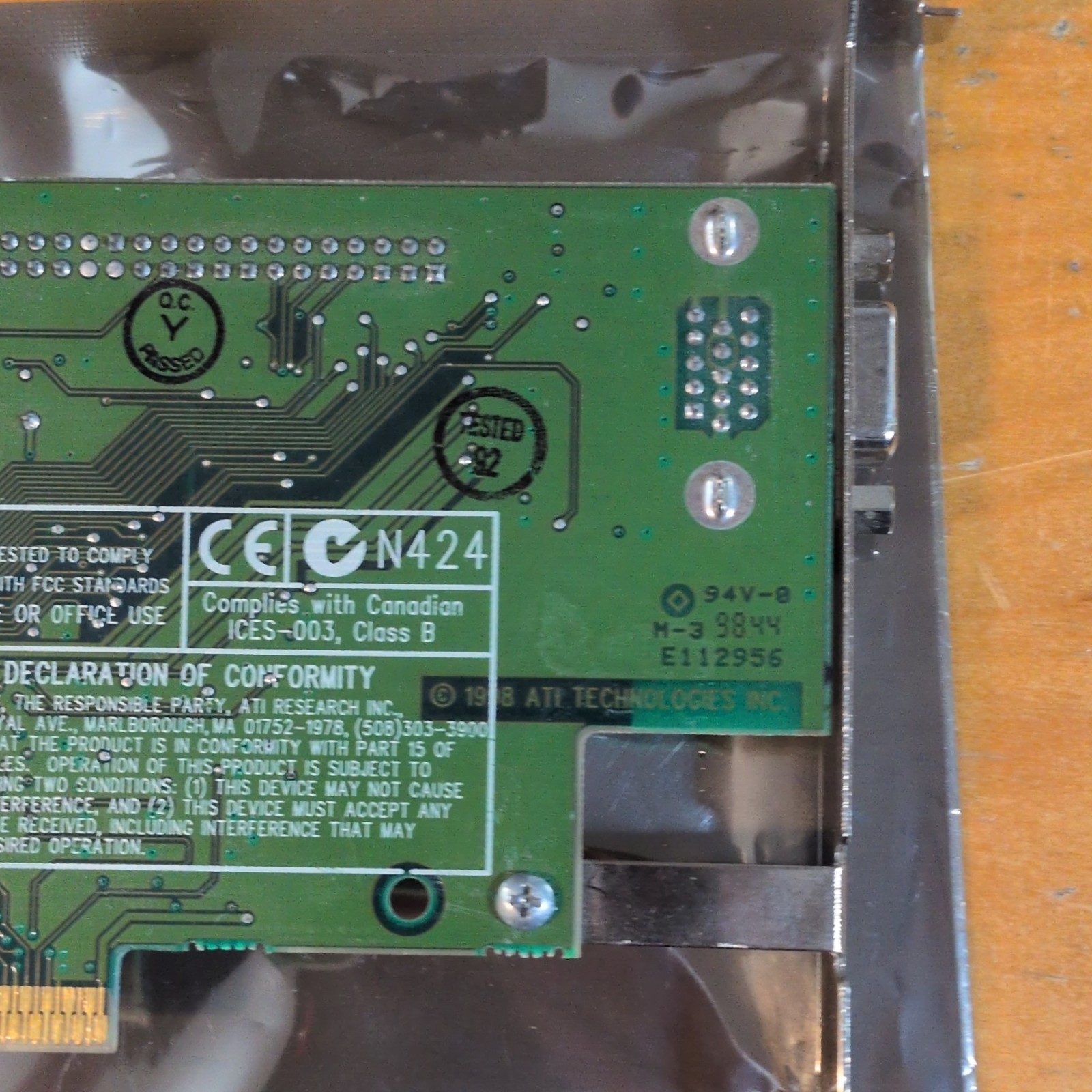 ATI Rage Pro Turbo AGP VGA Graphics Card pn 109-49800-10 1998