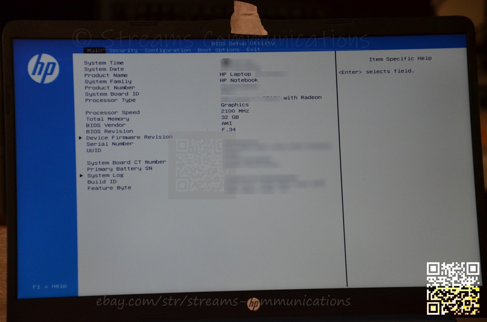 HP 15-DY 15-dy2xxx 15.6 in Laptop LCD Screen Assembly – Blue