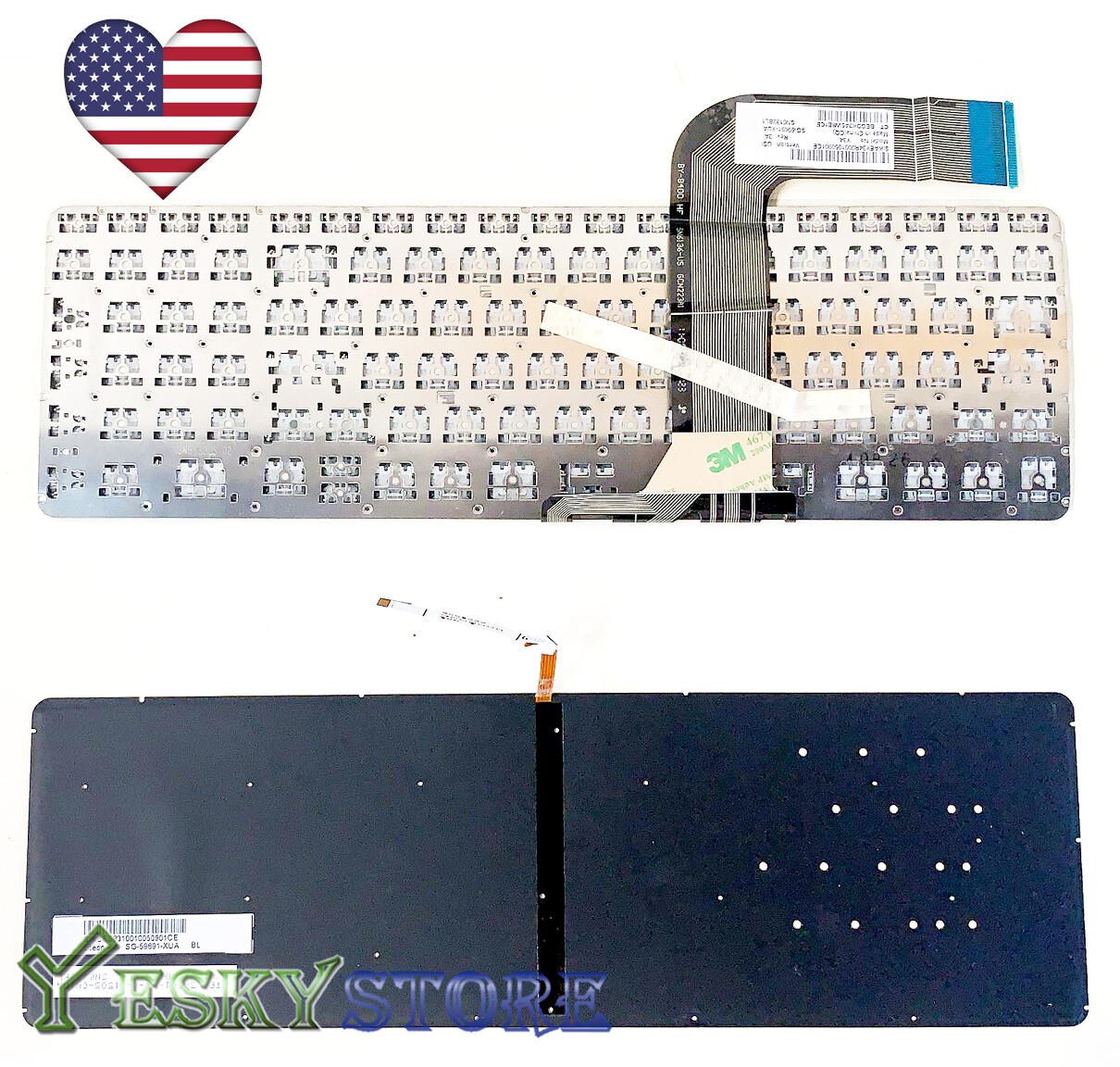 New Keyboard Backlit for HP Pavilion 15-p000 15-p008au 15-p030nr US