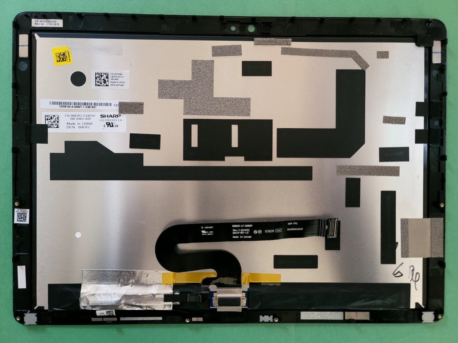 Dell Latitude 7210 2-in-1 12.3″ FHD Touchscreen LCD Assembly – 06R3F2 6R3F2
