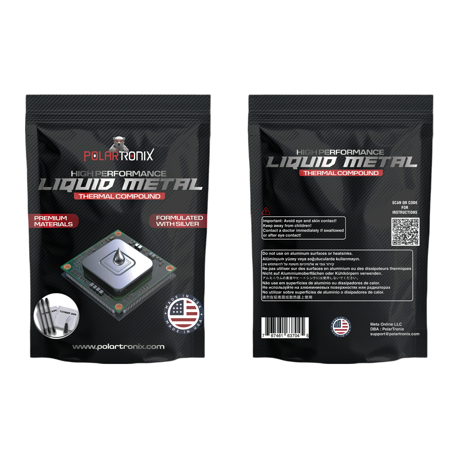 PolarTronix Liquid Metal Thermal Compound 1 gram | CPU GPU PS5 Extreme Cooling
