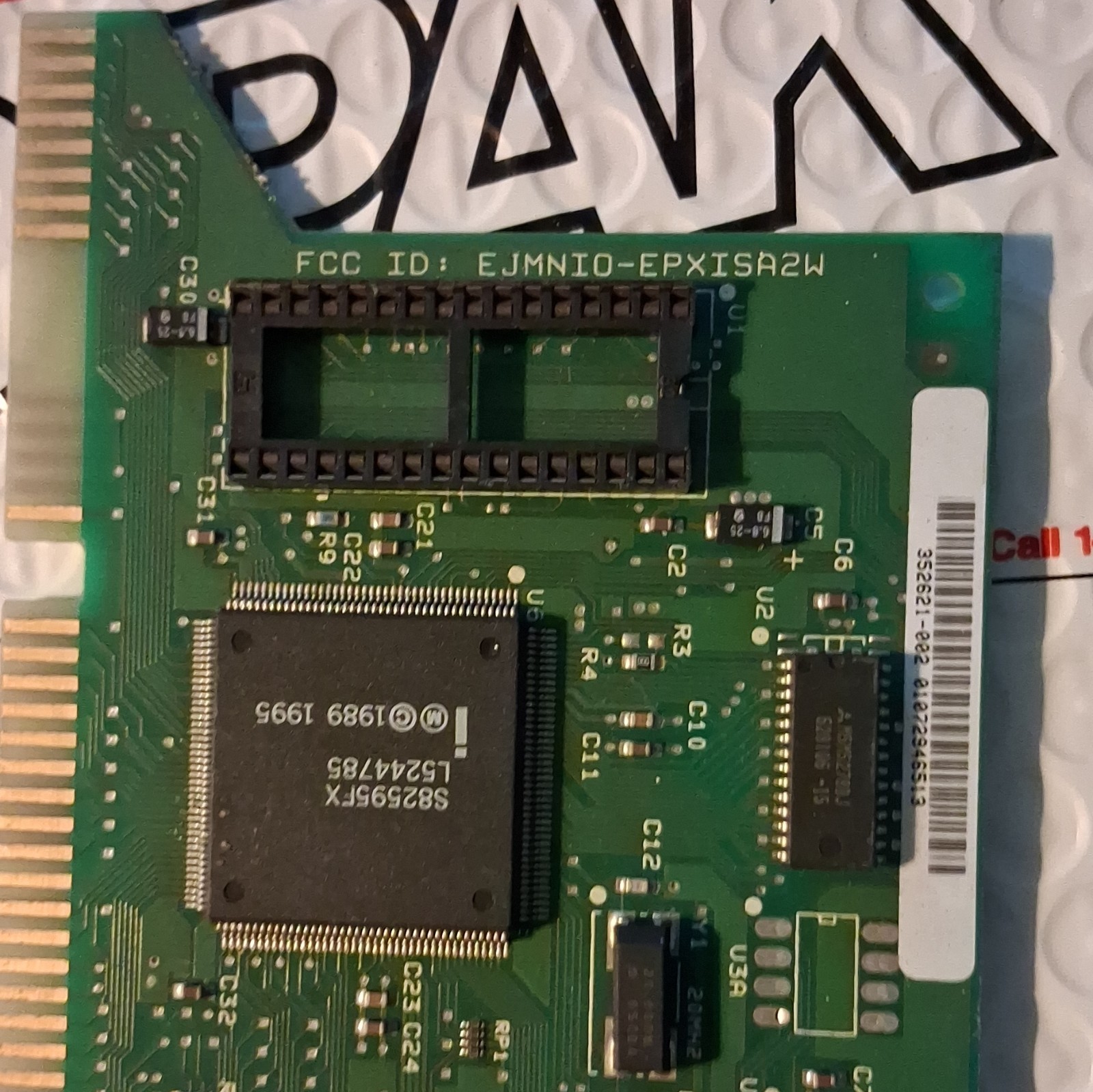 Intel 82559FX ISA 10/100 Ethernet Network Card 2-Port RJ-45 BNC 325621-002
