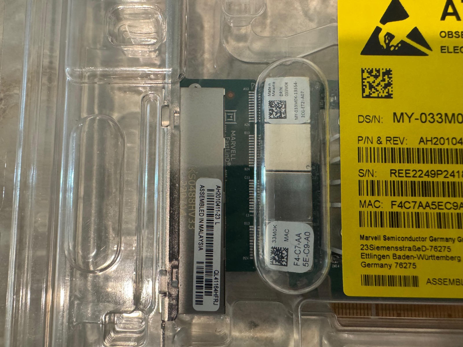 Dell Marvell QLogic FastlinQ QL41164 Quad Port 10Gb RJ45 CNA FH (33M0K)